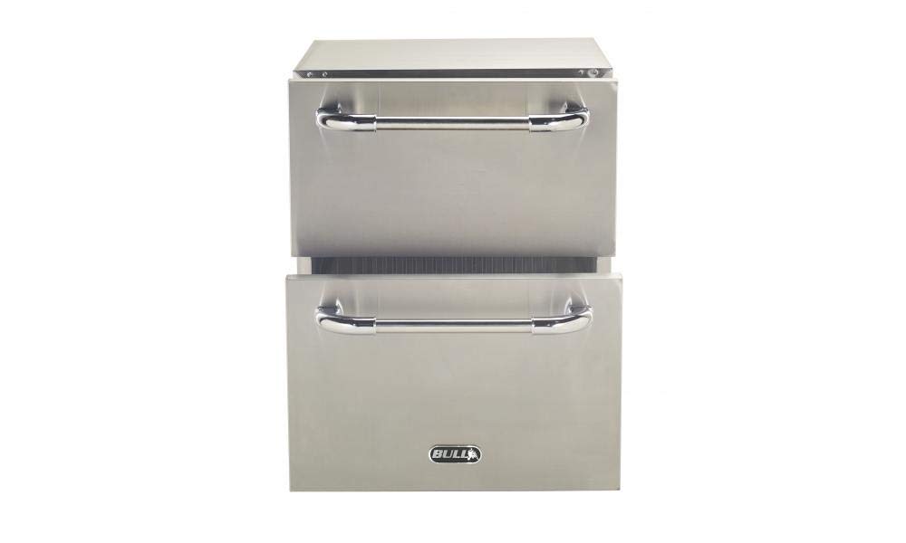 Bull Outdoor Products 17400 Double Drawer Stainless Steel Outdoor Refrigerator - Perfect for Patio, Backyard, and Outdoor Kitchen Use