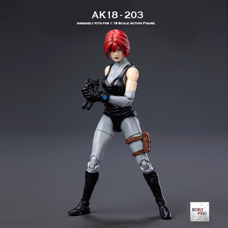 Boris Ping Toys AK18 Series 1/18 Scale Agent Wang & Avina Action Figure - Wave 2 Collectible Model for Display, Photography, and Role-Playing Scenes