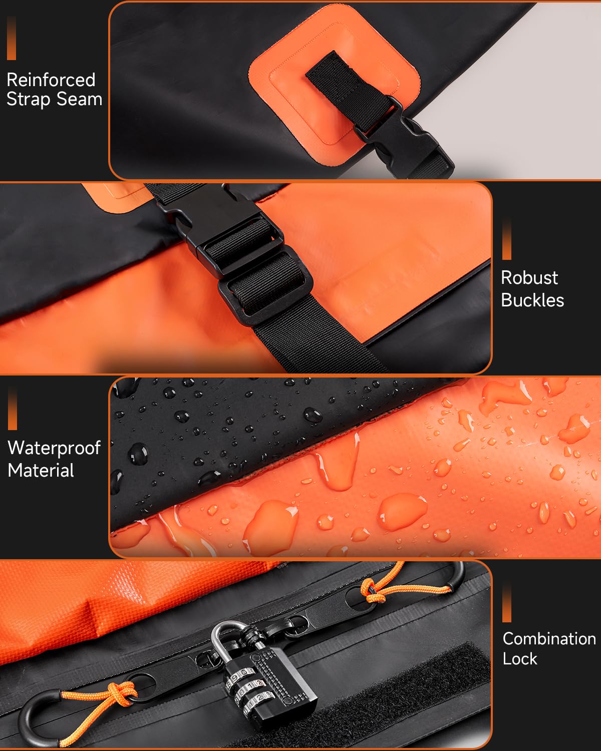 30 Cubic Feet Car Rooftop Cargo Carrier Bag - Waterproof Soft-Shell Roof Luggage Storage for SUVs, Sedans, Trucks (with/without Racks) | Includes 2 Reinforced Straps, 6 Door Hooks, Anti-Slip Mat & Lock | Perfect for Road Trips, Camping Gear & Extra Luggage Storage