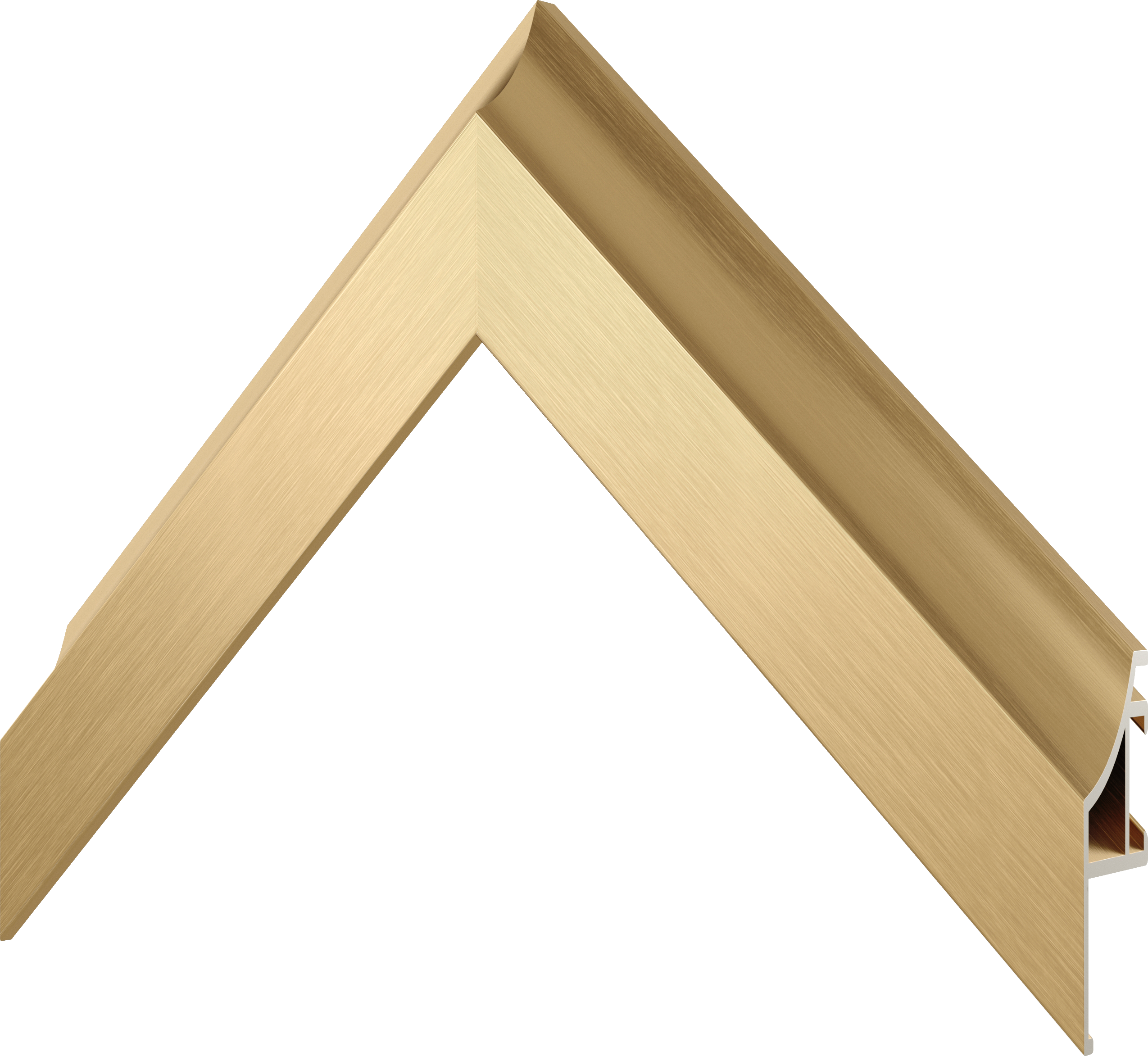 Samsung Frame TV Bezel - Pale Gold Alloy Scoop Design for Modern Home Decor | Perfect for Living Room & Bedroom Wall Mounting