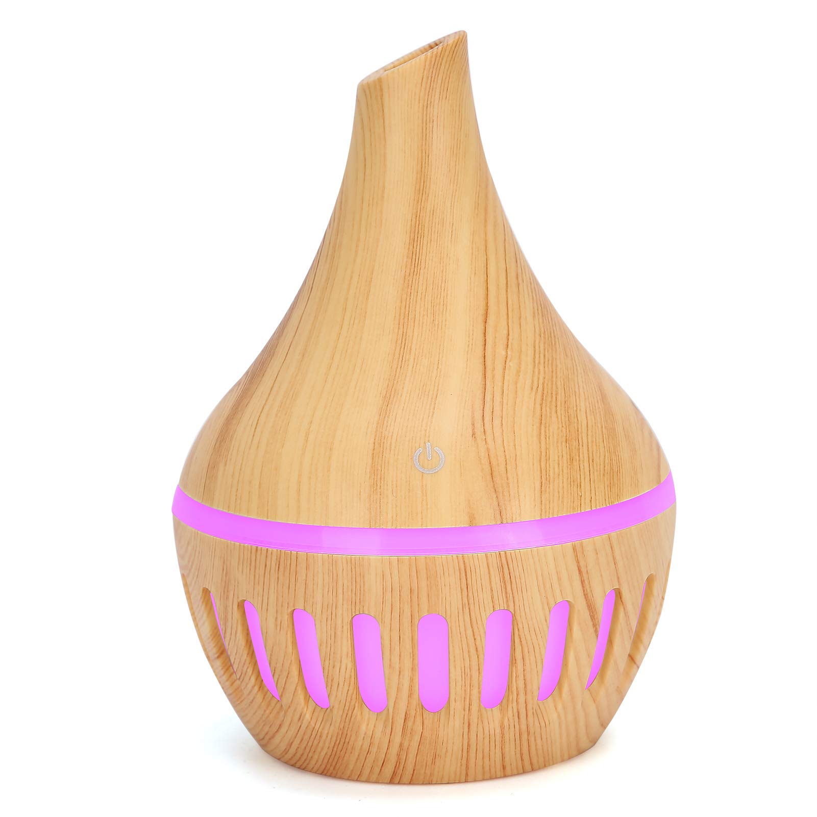 Wood Grain Nano Humidifier with LED Light - Ultrasonic Cool Mist Purifier for Bedroom, Living Room, Office - Quiet Air Freshener & Aromatherapy Diffuser for Better Sleep and Relaxation