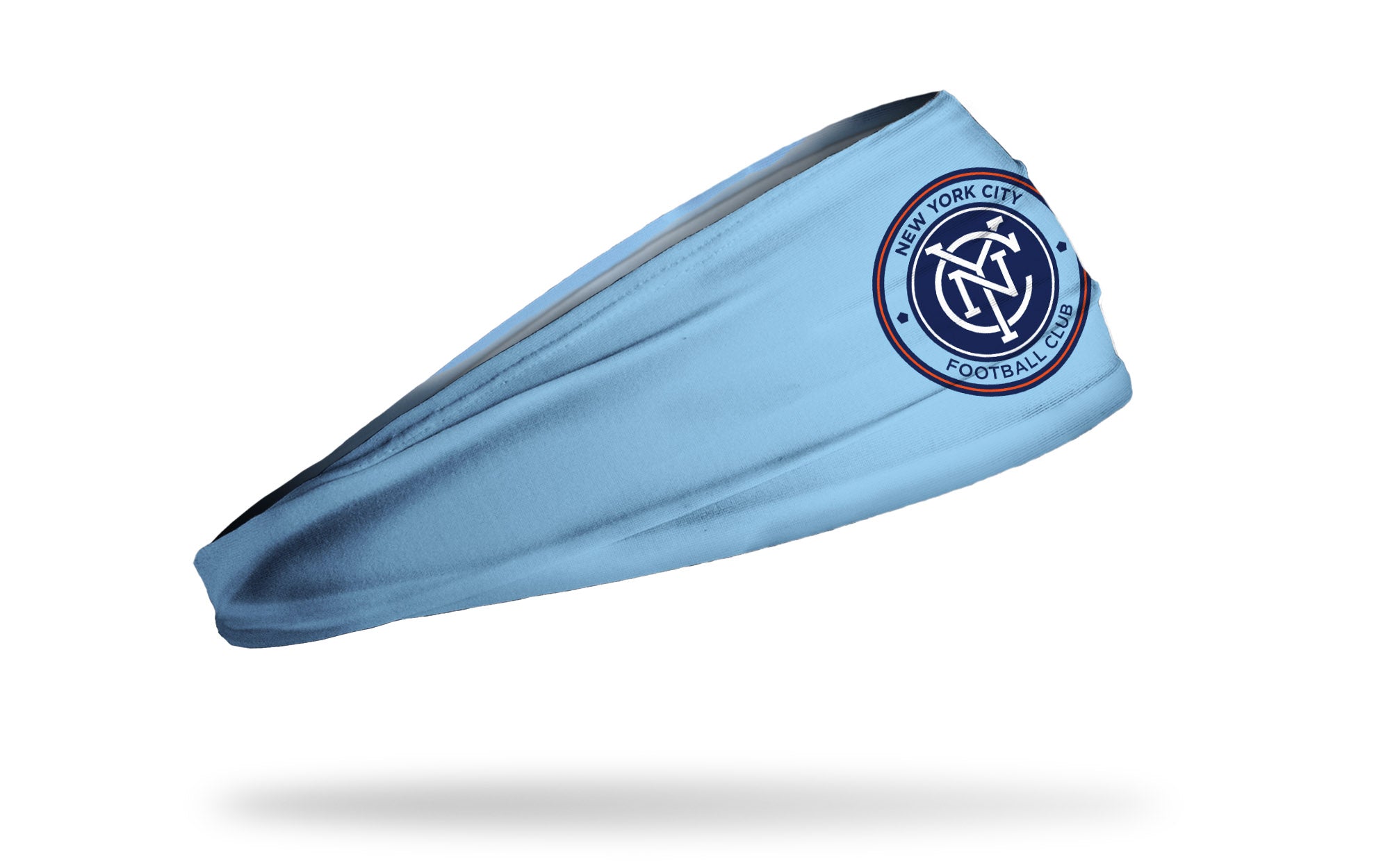 New York City FC Logo Blue Big Bang Lite Headband - Official MLS Soccer Headband for Men & Women - Perfect for Running, Workouts, and Sports Fans