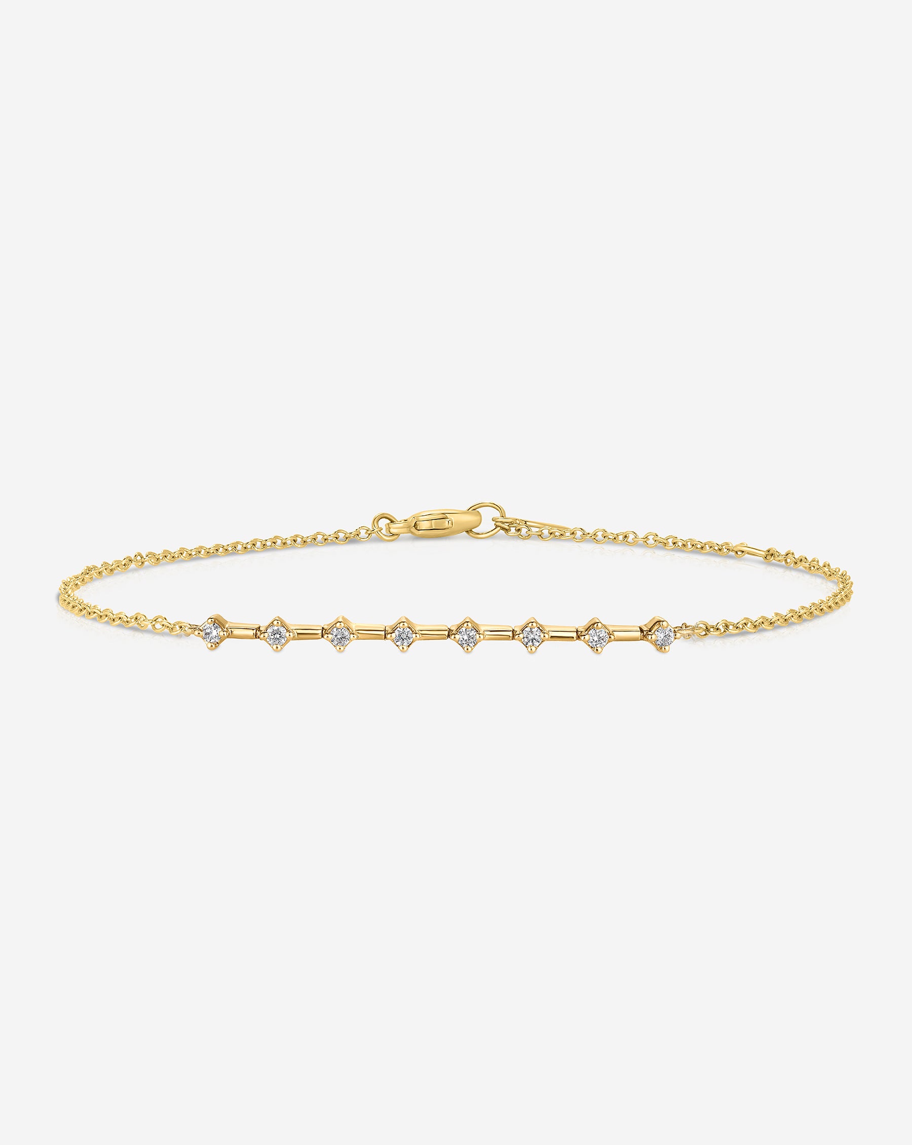 Diamond Station Bracelet for Women - Elegant Tennis Bracelet with Sparkling Cubic Zirconia - Perfect for Weddings, Parties & Everyday Wear