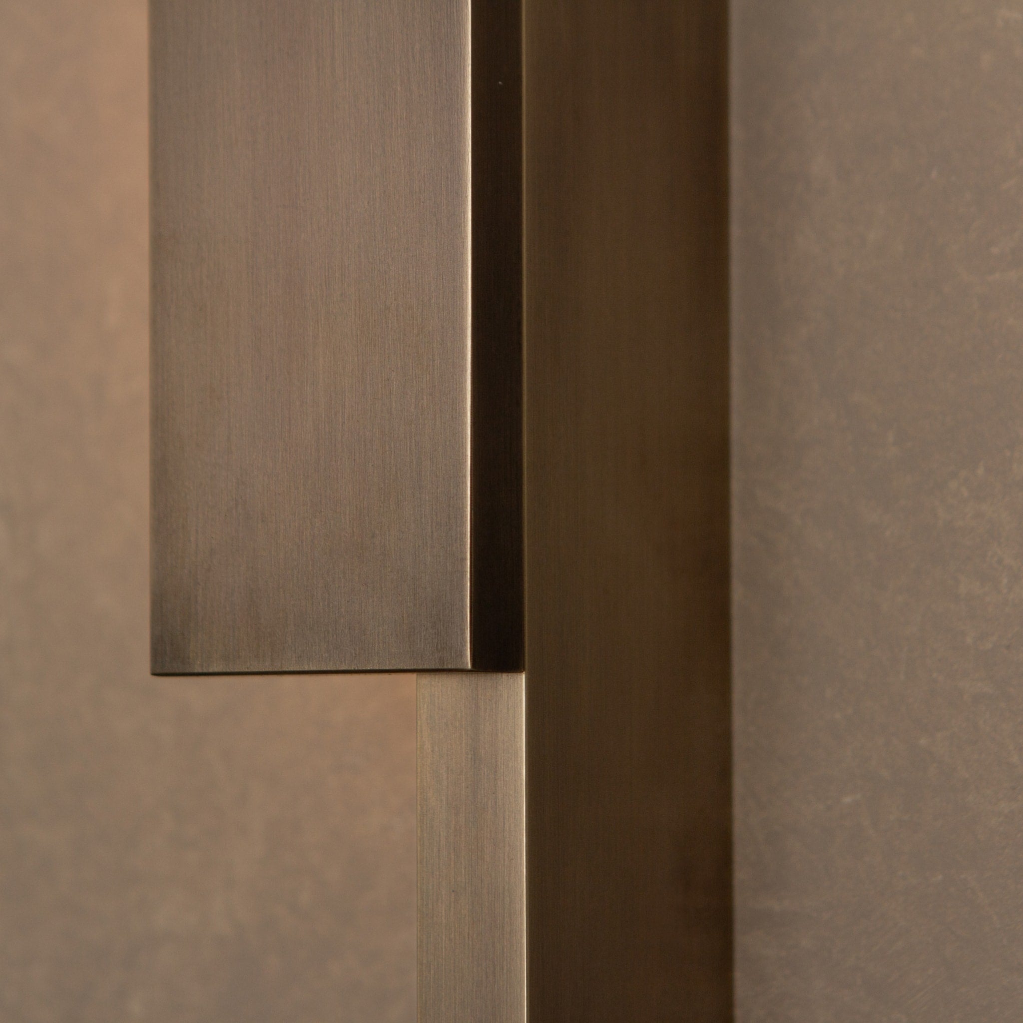 PRE ORDER BEN TOVIM DESIGN Bloc Wall Sconce - Left Side Bronze Patina Finish | Modern Wall Lighting for Living Room, Bedroom & Hallway