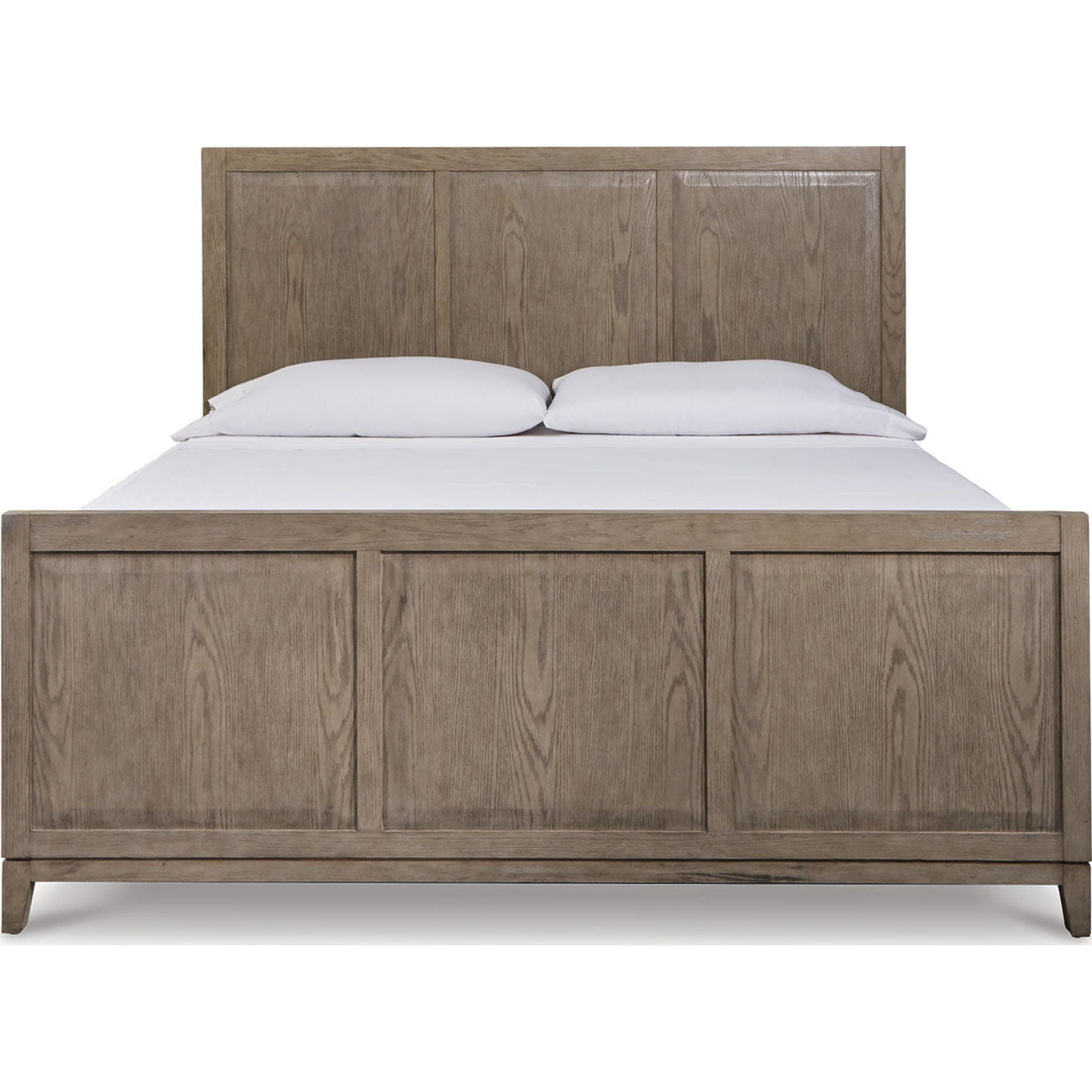 Chrestner Panel Bed - Queen Size Wooden Bed Frame with Upholstered Headboard - Modern Bedroom Furniture for Home Decor & Relaxation | Perfect for Master Bedroom, Guest Room, or Apartment