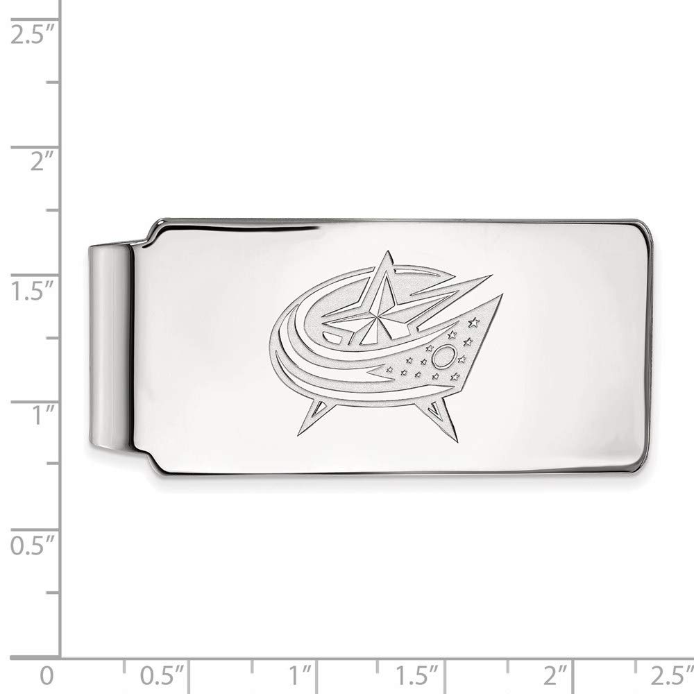 Columbus Blue Jackets Sterling Silver Money Clip - Premium NHL Gift for Fans, Men & Women - Perfect for Wallets, Cash & Cards - Great for Gifts, Game Days & Everyday Use