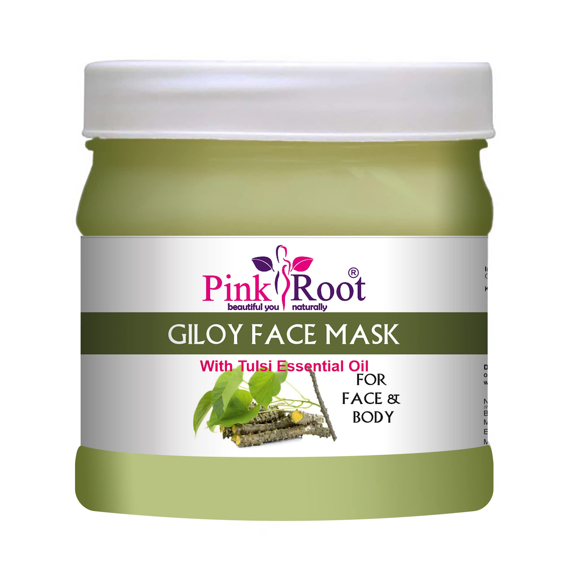 Pink Root Giloy Face Mask 500gm for Glowing Skin - Natural Ayurvedic Skincare for Acne, Wrinkles & Radiance | Daily Beauty Routine & Spa Treatment