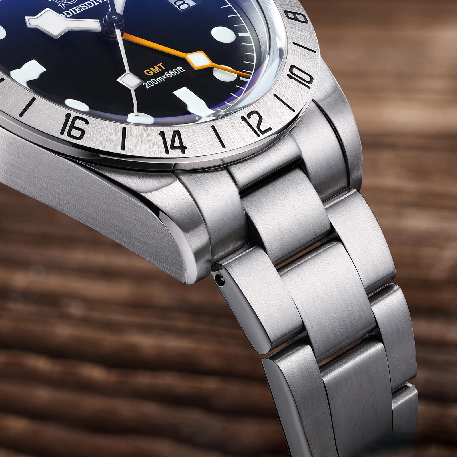 ADDIESDIVE Men's GMT Diver Watch - 200M Water Resistant, Luminous Analog Quartz Movement, Dual Time Zone Function | Perfect for Scuba Diving, Travel & Business Professionals