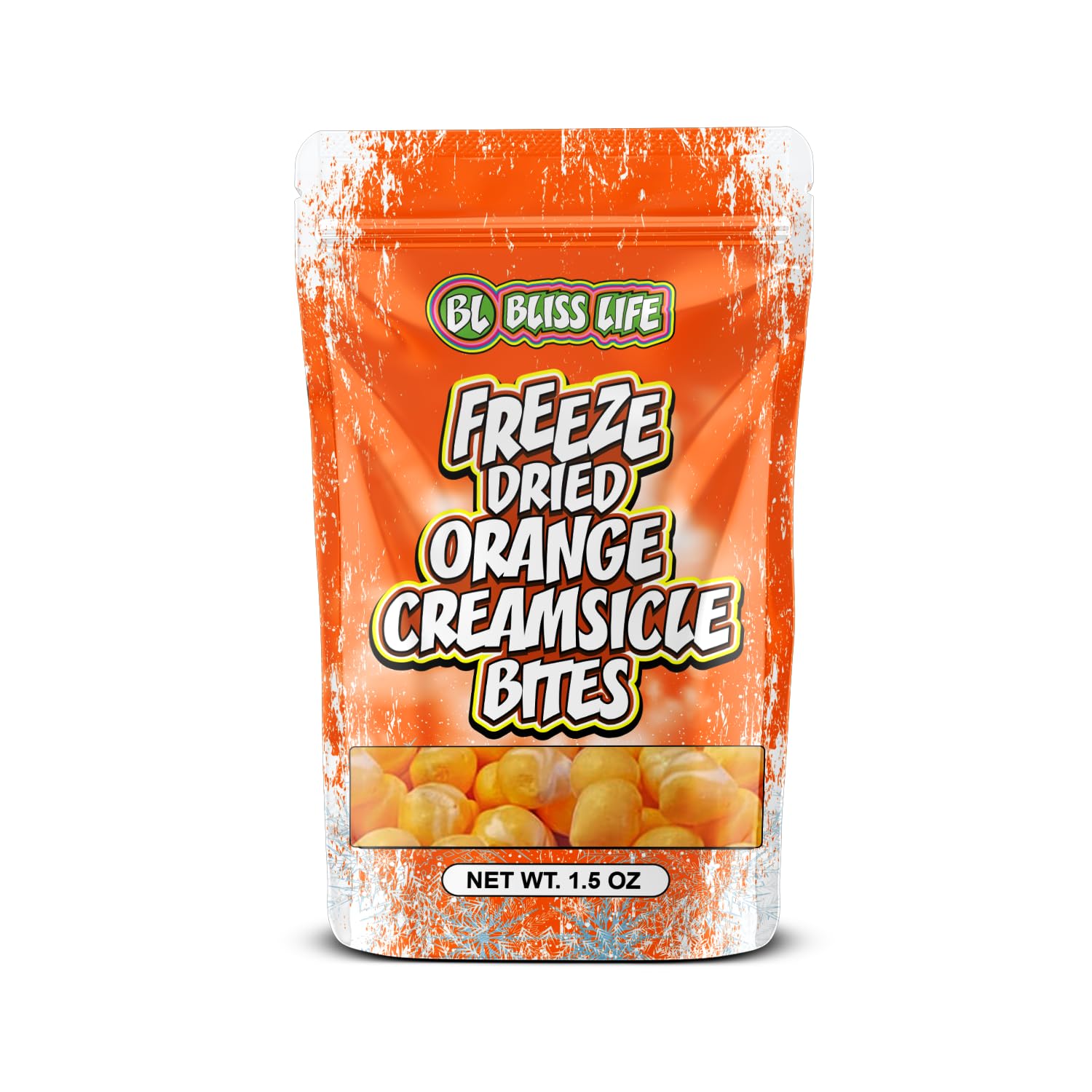 Freeze Dried Orange Creamsicle Bites - Sweet & Sour ASMR Crunchy Candy, TikTok Viral Snack, 1.5oz Kids Novelty Treat for Lunchboxes, Movie Nights & Party Favors