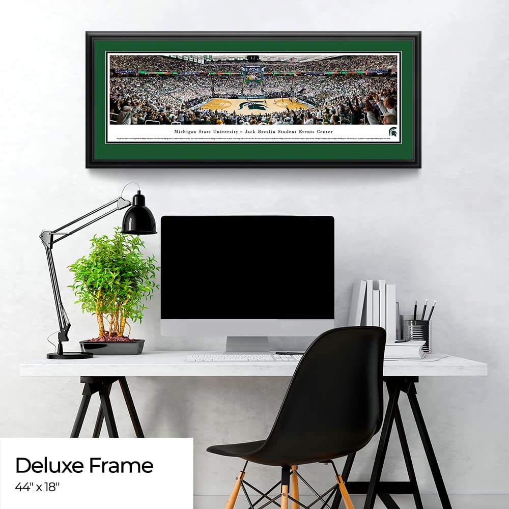 Michigan State Spartans Basketball Wall Art - College Sports Posters, Framed Pictures & Decor for Game Room, Office & Dorm - Blakeway Panoramas