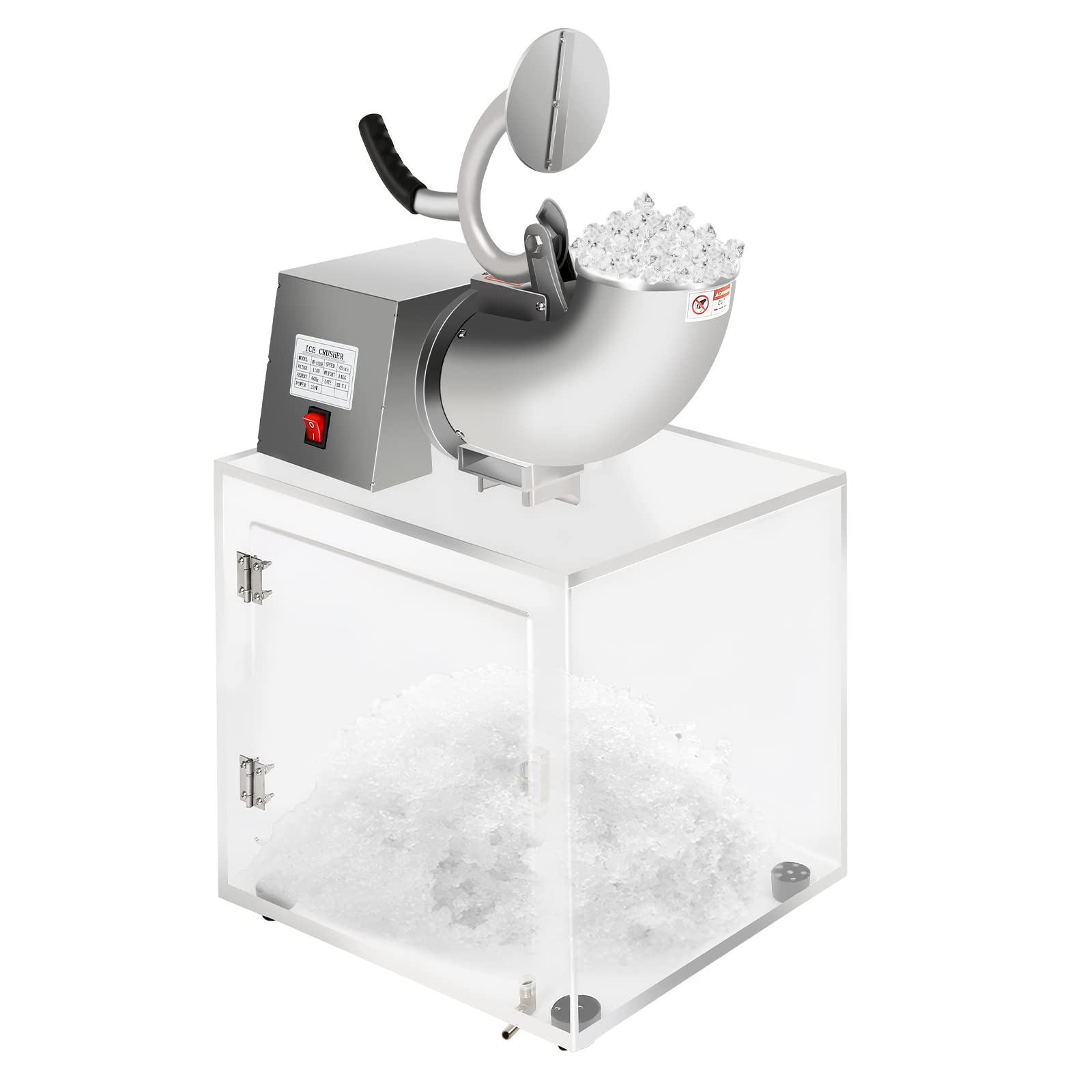 Commercial Ice Shaver Machine 440lbs/hr - 300W Electric Snow Cone Maker with Dual Blades | ETL Approved Shaved Ice Machine for Home, Restaurants, Bars & Parties | Perfect for Margaritas, Slushies, Cocktails & Desserts