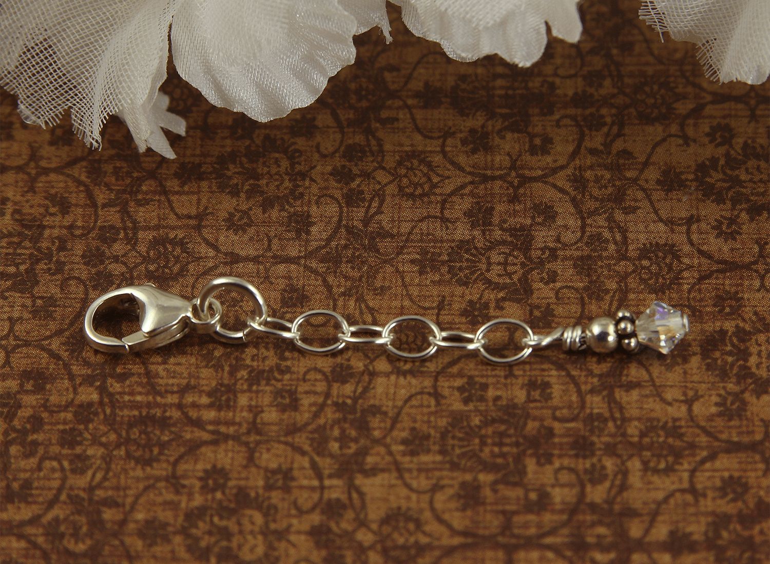 Crystal Glacier Bracelet Jewelry Extender - Adjustable Chain Extension for Necklaces & Bracelets - Perfect for Layering, Gifting & Special Occasions