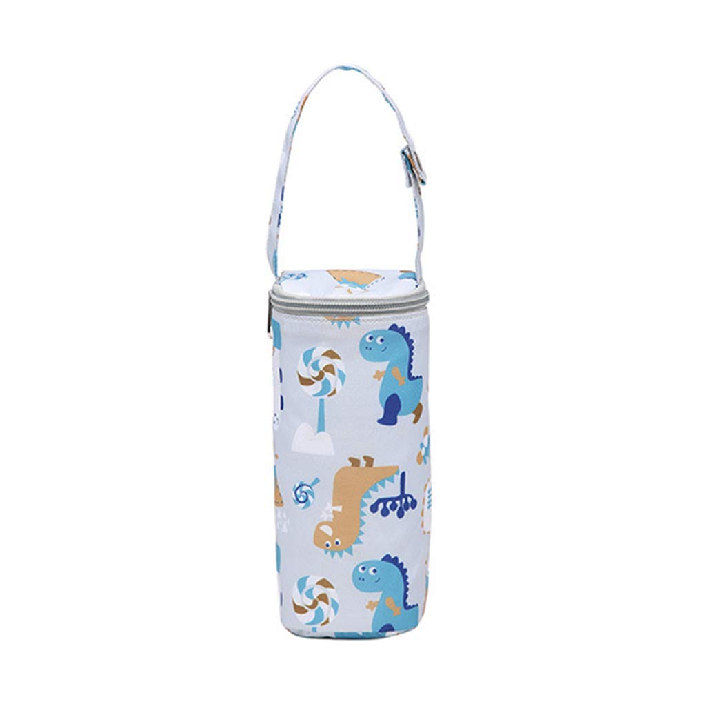 **Insulated Baby Bottle Warmer Bag - Portable Milk & Water Heater for Nursing, Travel & Car Rides (7.87x2.75x3.15in, Gray) - Keep Baby's Bottles Fresh On-The-Go**