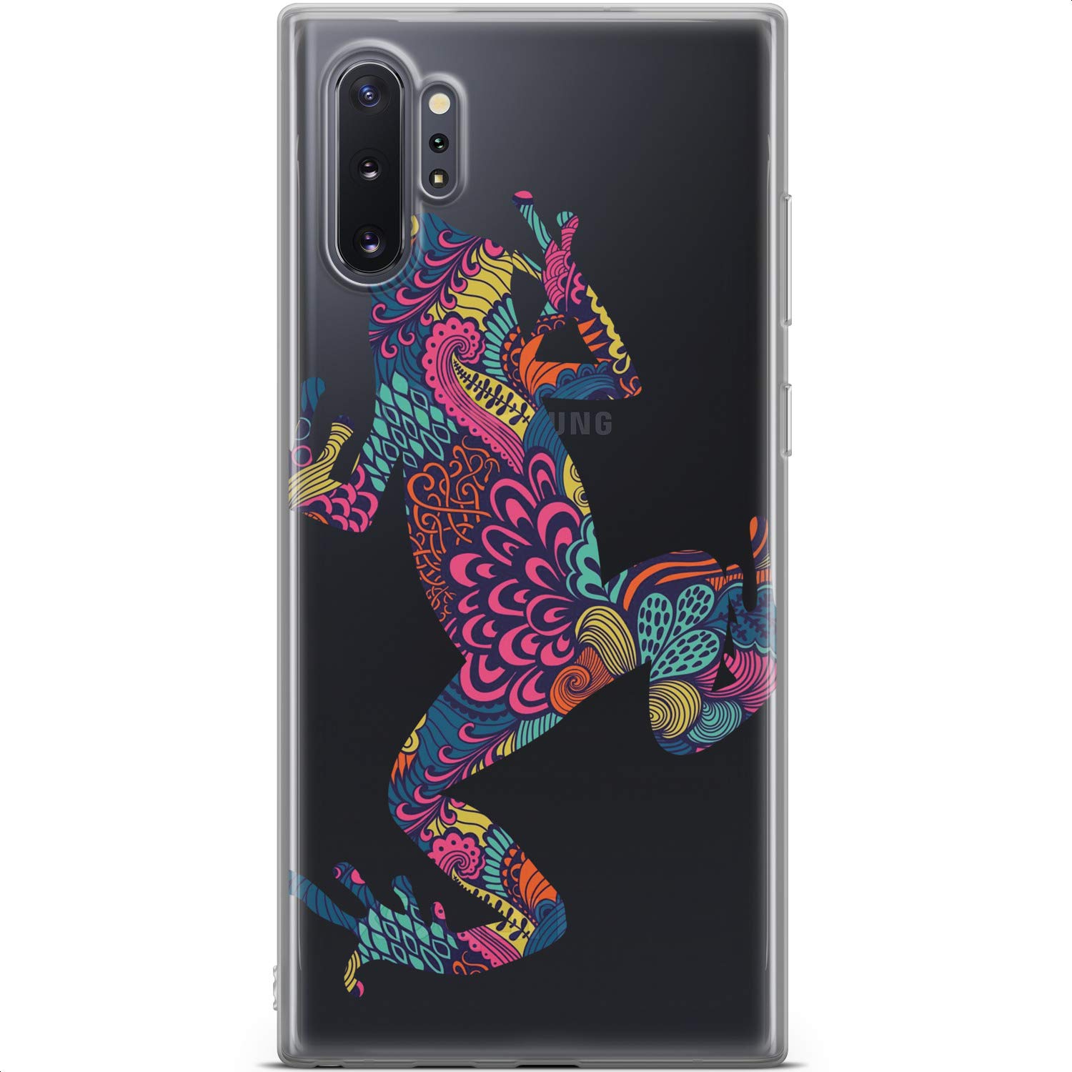Samsung Galaxy S24 S23 Ultra S22 5G Plus S21 FE S20 S10 Phone Case - Flexible TPU Silicone Cover with Bohemian Frog Boho Design | Slim Lightweight Protective Case | Perfect for Daily Use, Travel & Outdoor Activities