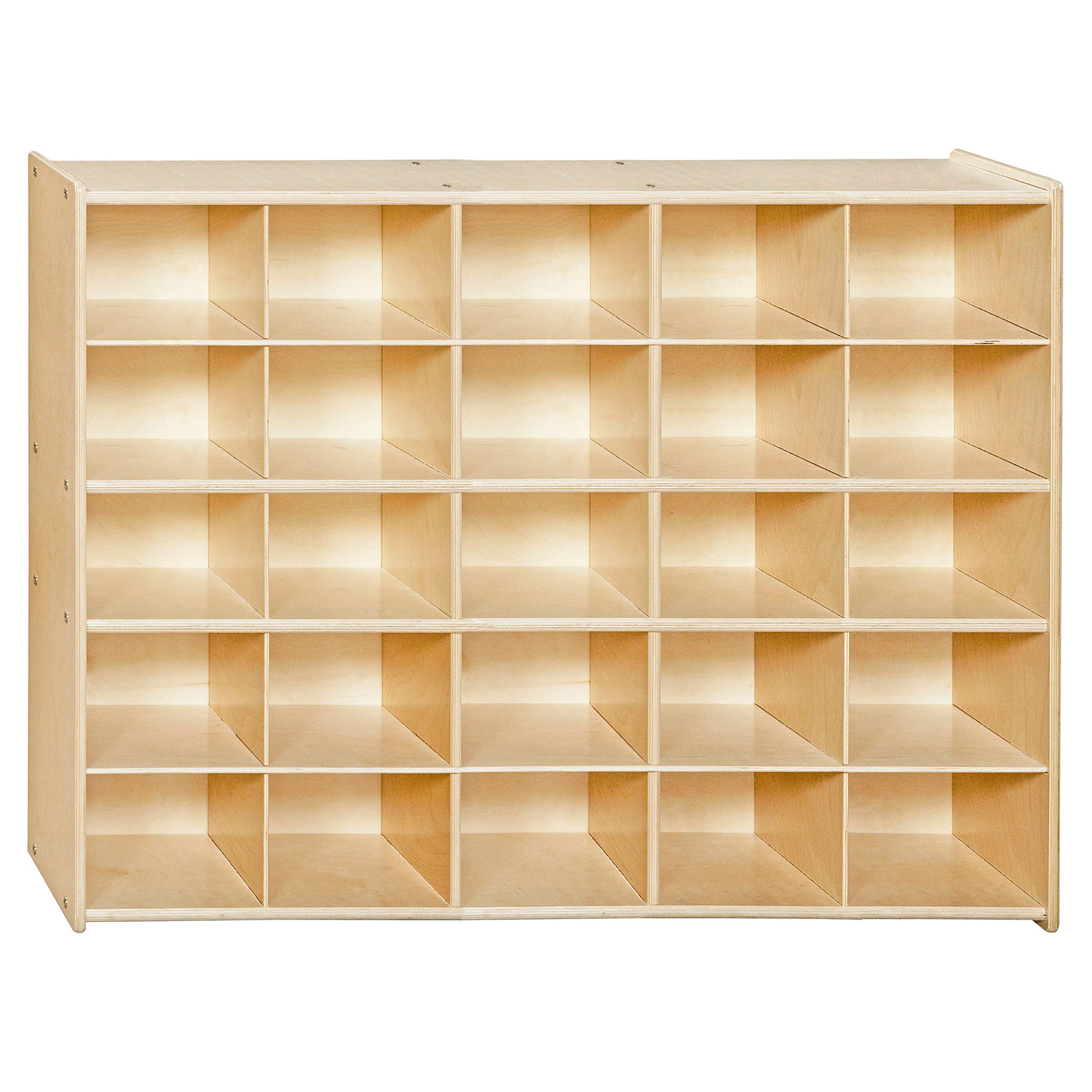 Contender 25 Cubby Birch Plywood Storage Cabinet - Greenguard Gold Certified Organizer for Office, Homeschool, Toys, Books & Craft Supplies | Perfect for Classroom Organization, Playroom Storage & Home Office Decor