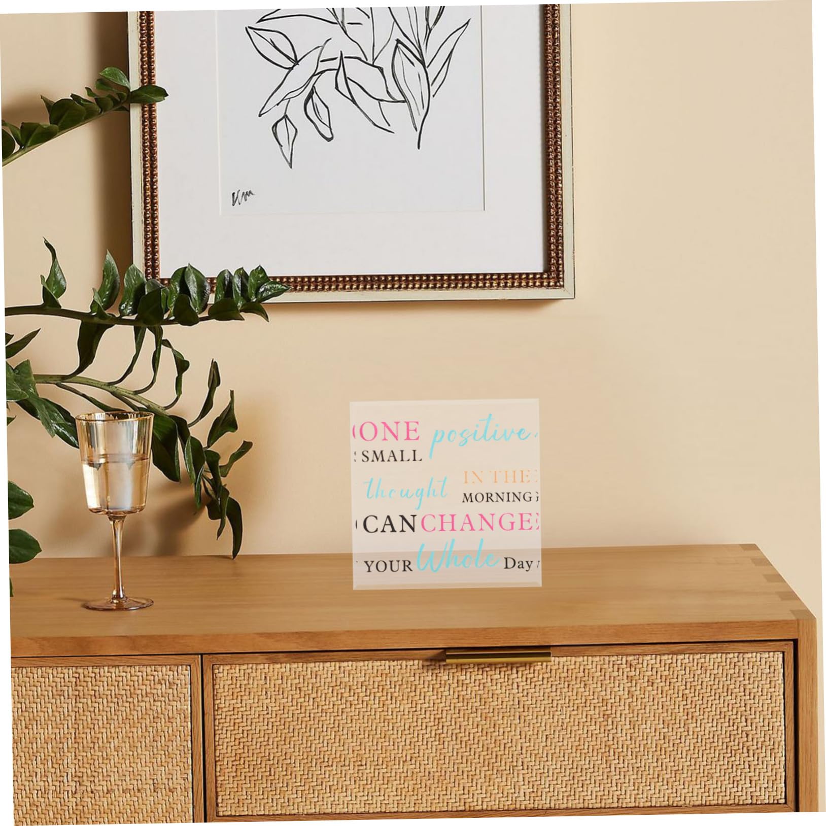 HAPINARY Acrylic Motivational Sign - Inspirational Office & Home Decor for Desk, Wall - Perfect for Work, Study & Relaxation Spaces