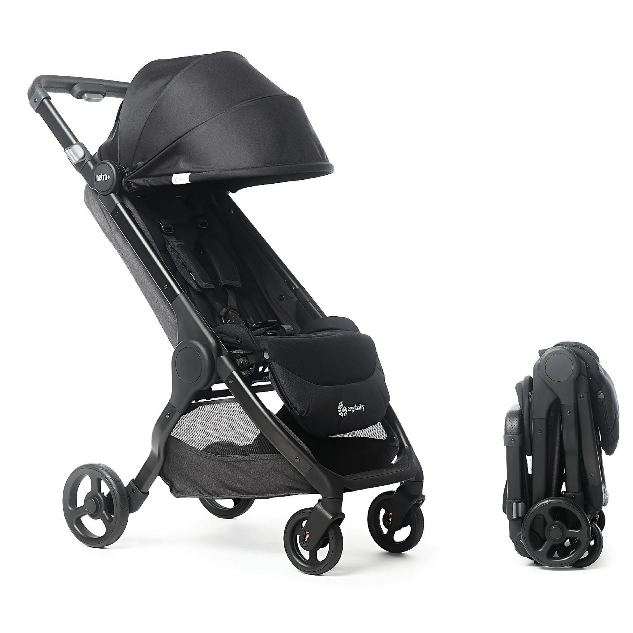 Metro+ Compact City Stroller - Lightweight Foldable Baby Stroller for Urban Travel, Slate Grey | Perfect for Shopping, Commuting & City Adventures