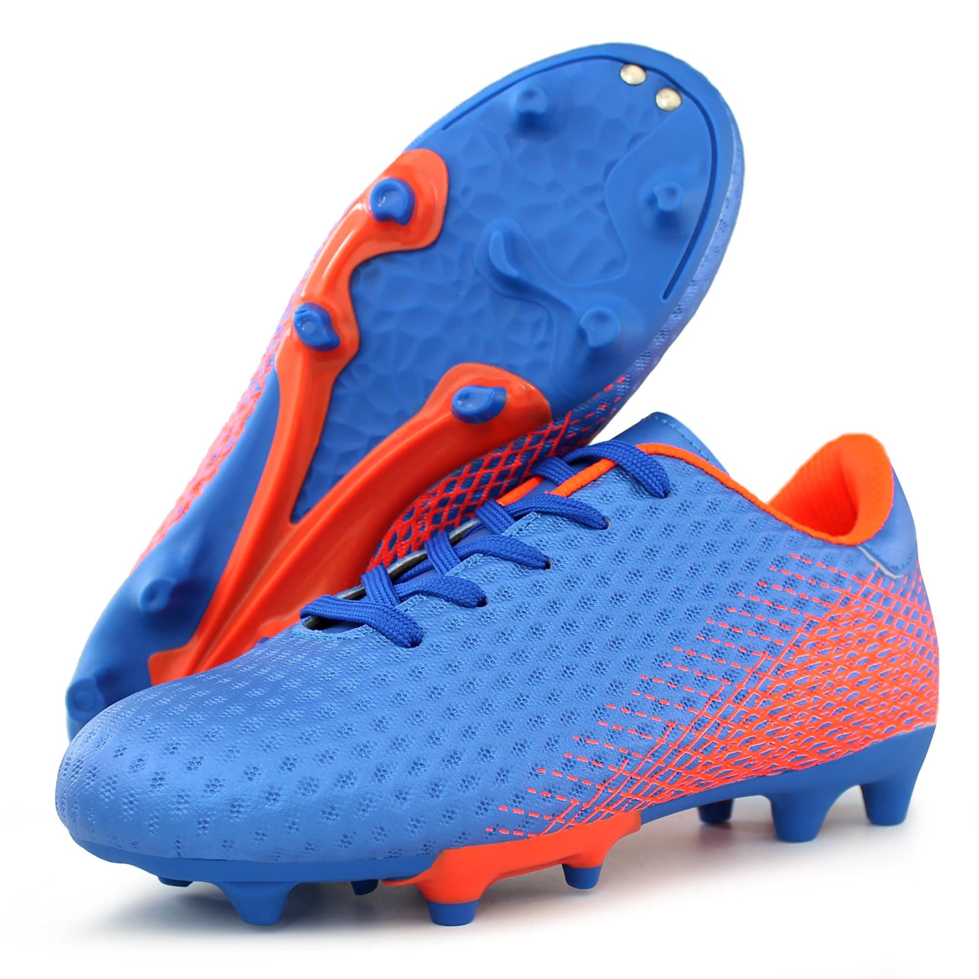 Hawkwell Kids Soccer Cleats - Firm Ground Outdoor Football Shoes for Toddler, Little & Big Kids - Lightweight Comfortable Athletic Footwear for Training, Games & Matches