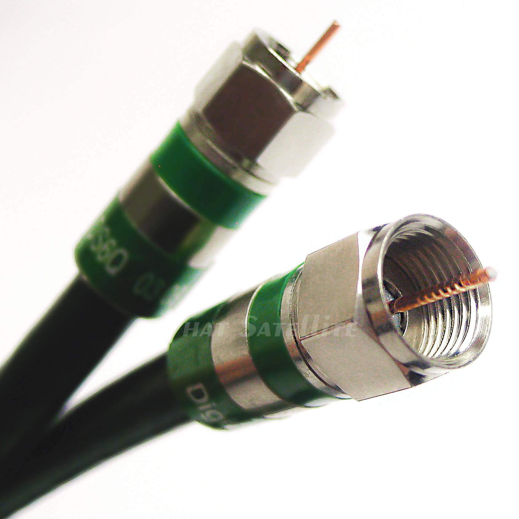 200ft Black RG-6 Coaxial Cable - 75 Ohm Quad Shielded UV Resistant for Indoor/Outdoor Use - Perfect for CATV, Satellite TV & Broadband Internet Connections - Ideal for Home Theater, Security Cameras & Networking Setup