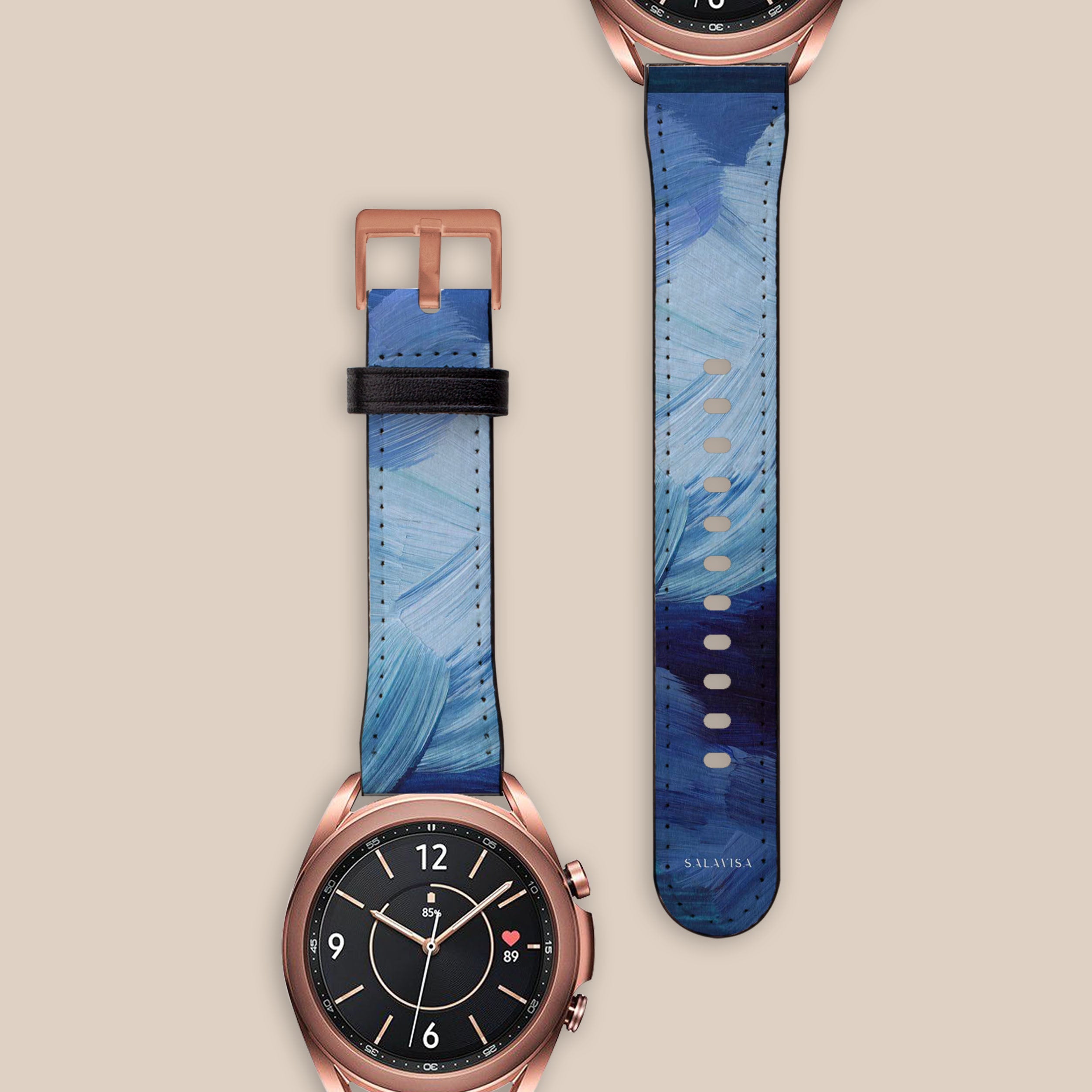 Premium Blue Paint Galaxy Watch Band - Stylish & Durable Replacement Strap for Samsung Galaxy Watch - Perfect for Workouts, Outdoor Adventures & Everyday Wear