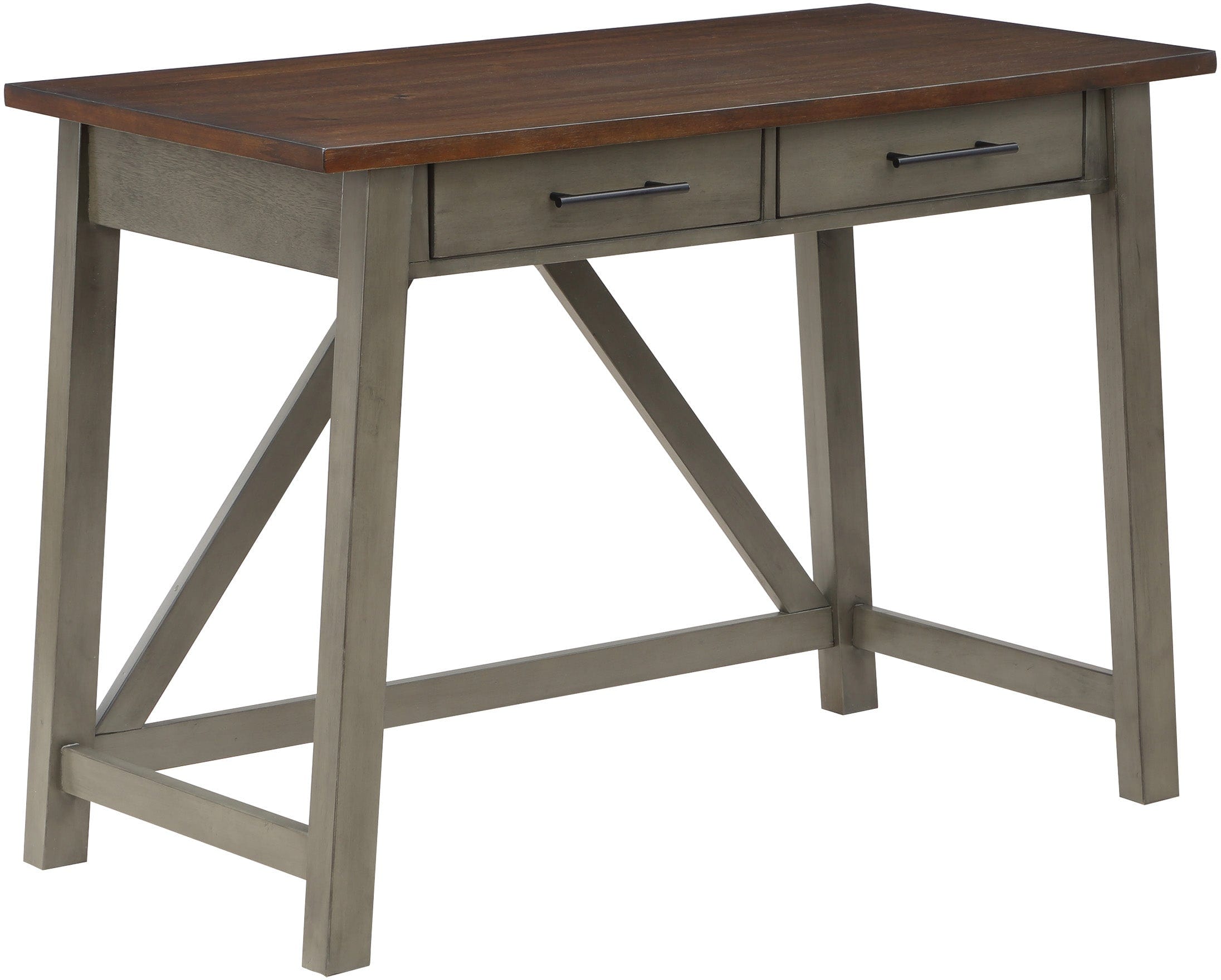 Office Star Milford Rustic Writing Desk [MF4221] - Solid Wood Home Office Desk for Study, Work & Remote Learning - Perfect for Small Spaces & Modern Farmhouse Decor