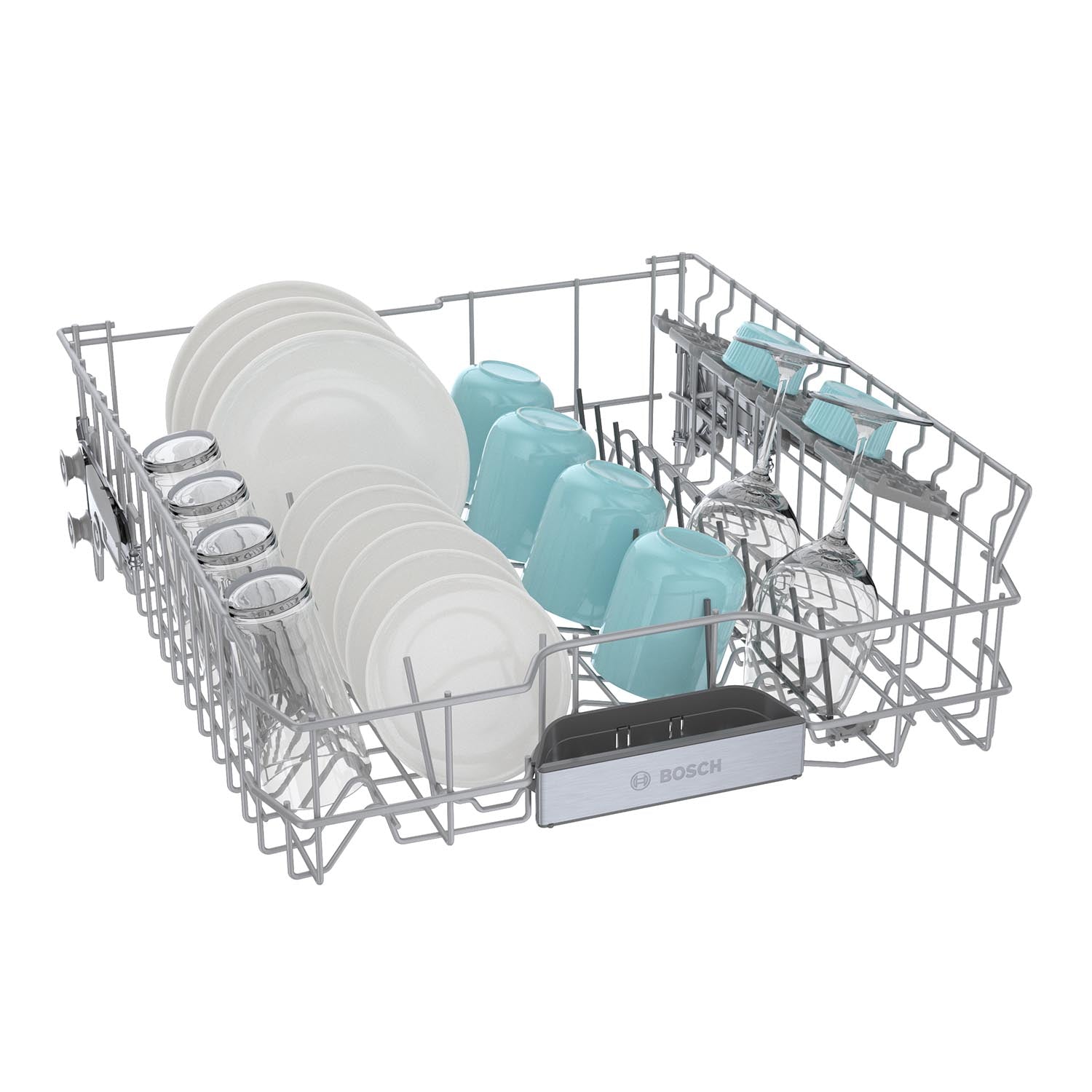 Bosch 800 Series 24 Inch Smart Dishwasher with Home Connect - Stainless Steel SHE78CM5N | Third Rack & CrystalDry Technology | Perfect for Large Families & Entertaining