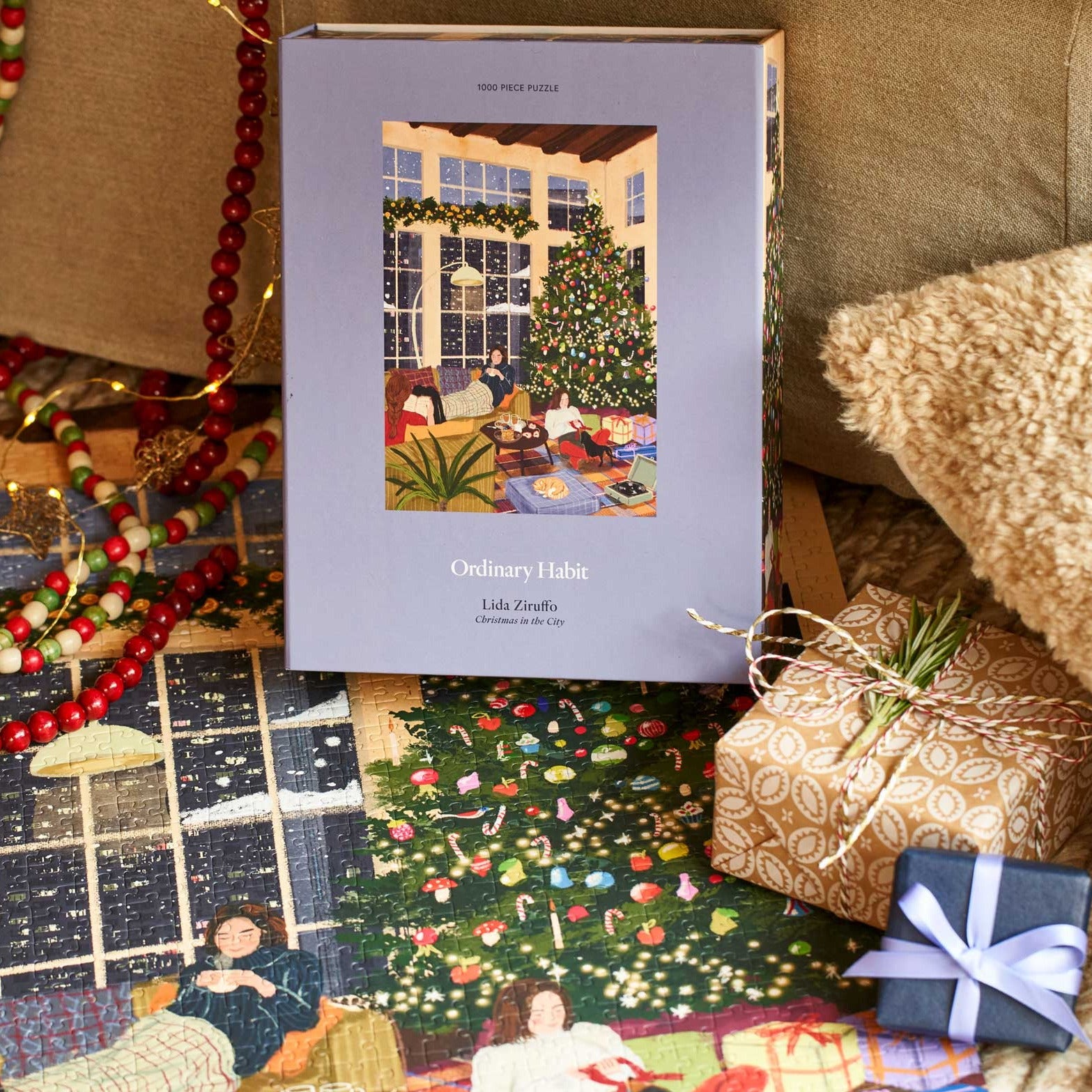 Christmas in the City 1000 Piece Jigsaw Puzzle | Festive Holiday Puzzle for Adults & Families | Perfect for Christmas Decor & Family Game Night