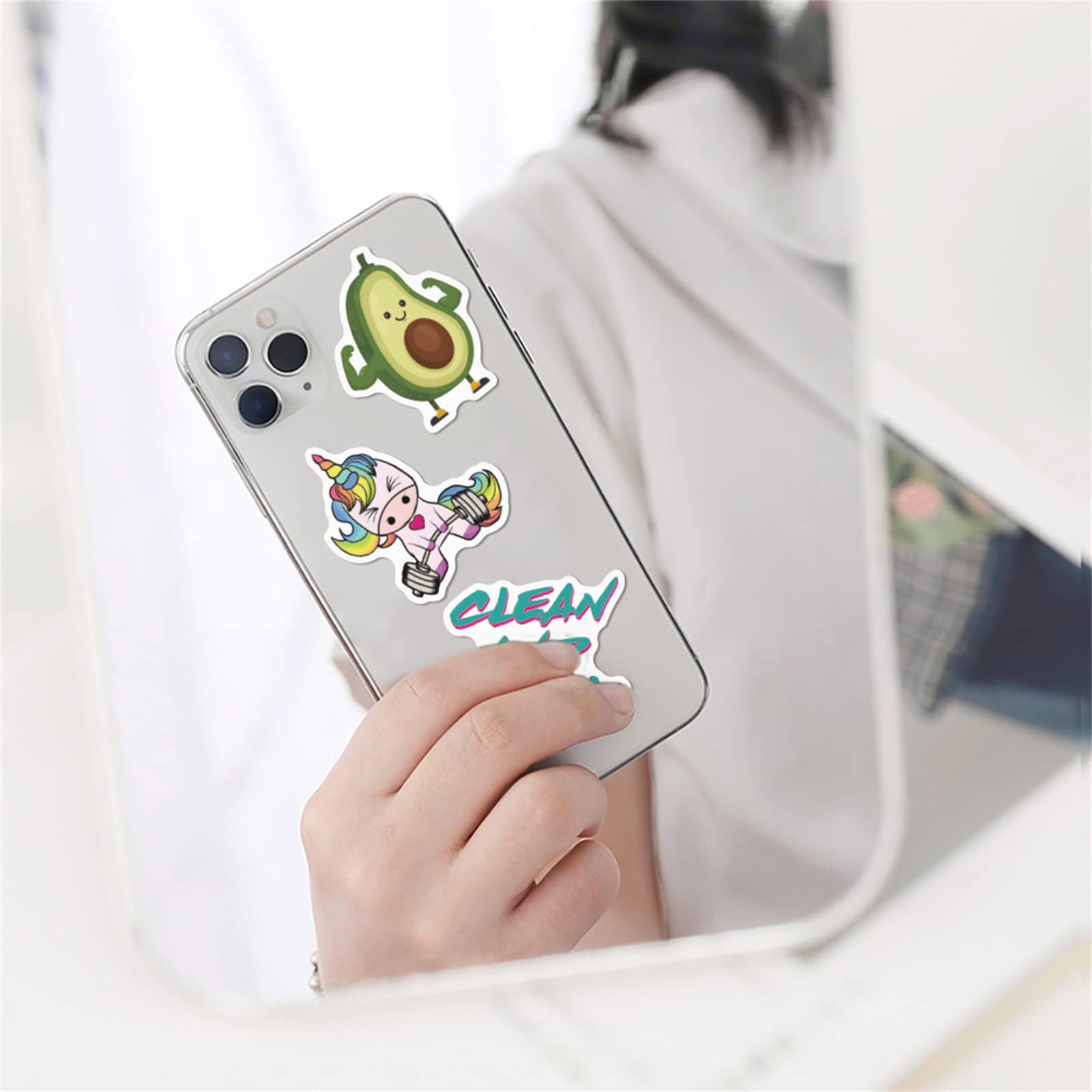50PCS Gym Stickers for Fitness Planner & Workout Decals - Waterproof Vinyl Stickers for Laptops, Hydro Flasks, Water Bottles & Luggage - Perfect for Gym Enthusiasts & Fitness Tracking