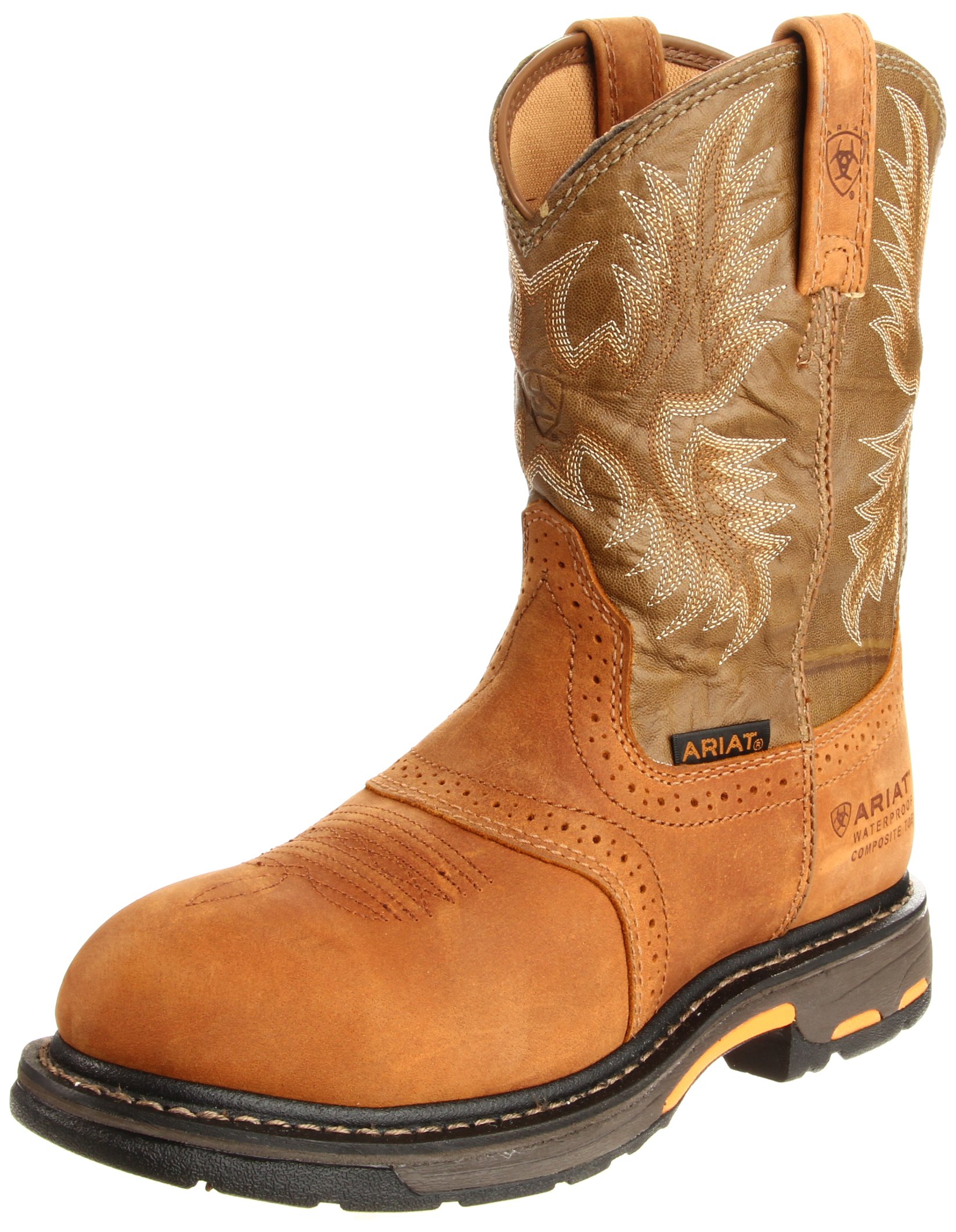 ARIAT Men's Workhog Waterproof Composite Toe Work Boot - Durable Safety Shoes for Construction & Outdoor Work | Slip Resistant, Comfortable Work Boots for Men