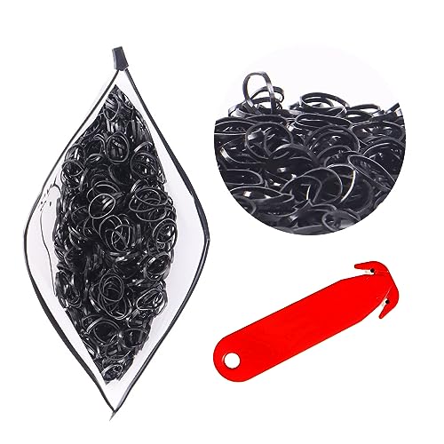 MAZBFF Black Hair Elastic Bands - 1200pcs Non-Slip Rubber Ponytail Holders, Soft Hair Ties for Women & Girls - Perfect for Daily Hairstyling, Workouts, School & Office Use