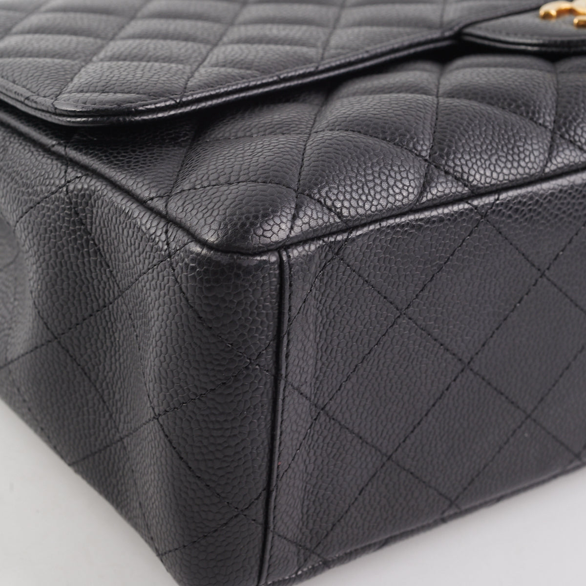 Chanel Maxi Single Flap Quilted Caviar Leather Handbag Black - Luxury Designer Shoulder Bag for Women, Perfect for Work, Travel & Special Occasions