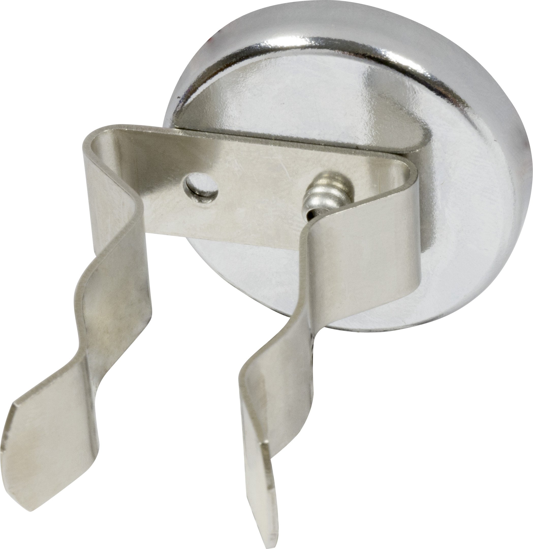 MAG-MATE MX1500SS02 Stainless Steel Cup Magnet with Spring Clamp - 11 lbs Holding Capacity, Permanent Ceramic Magnet for Brushes, Flashlights, Markers - Ideal for Workshops, Garages & DIY Projects