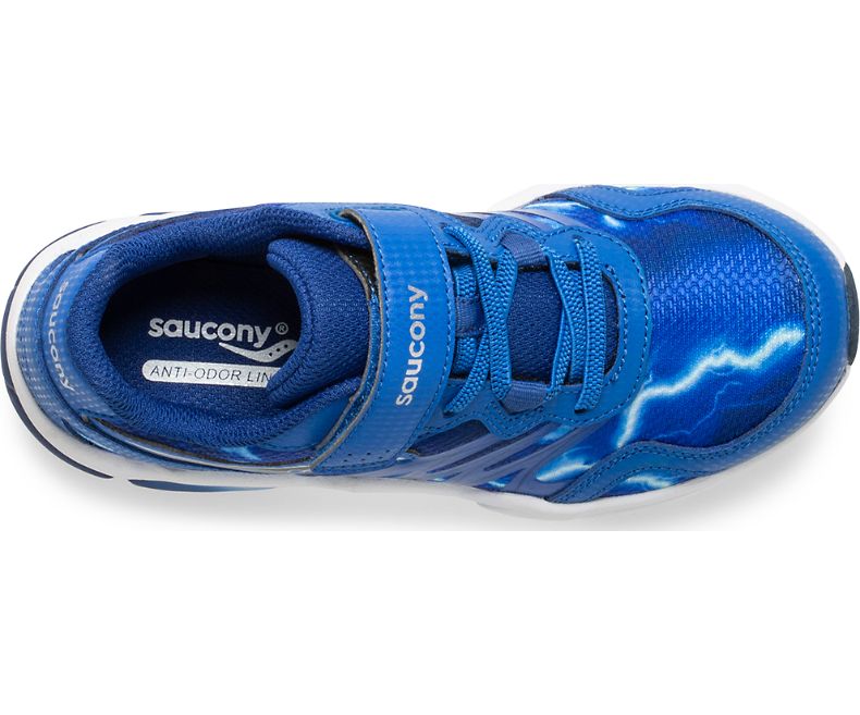 Saucony Blue Flash A/C Kids Running Shoes - Lightweight Breathable Sneakers for Boys & Girls - Perfect for School, Sports & Daily Activities