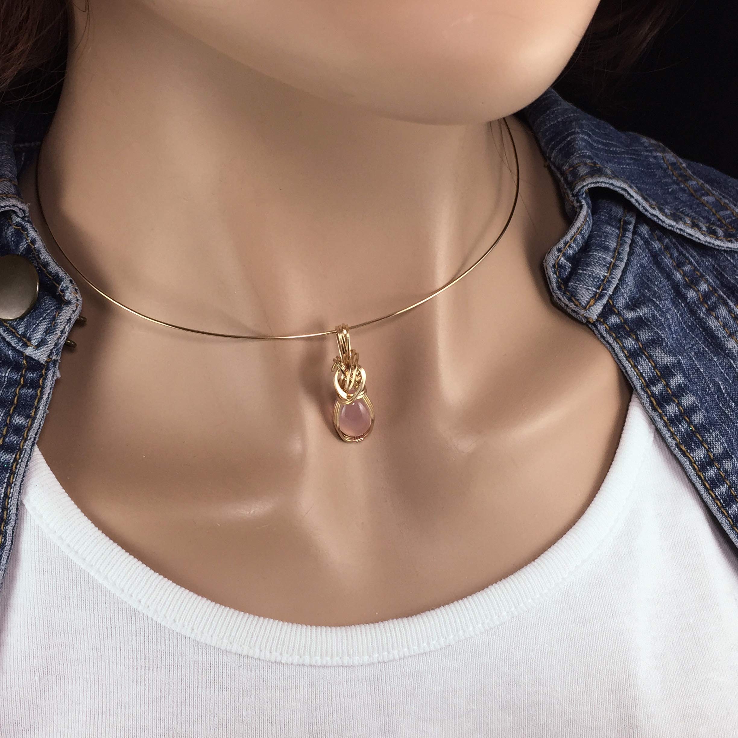 14K Gold Filled Rose Quartz Crystal Pendant Necklace - AAA Quality Heart Wand for Reiki Energy & Romance | Elegant Gift Box & Black Leather Chain | Spiritual Healing Jewelry for Meditation, Love & Positive Energy