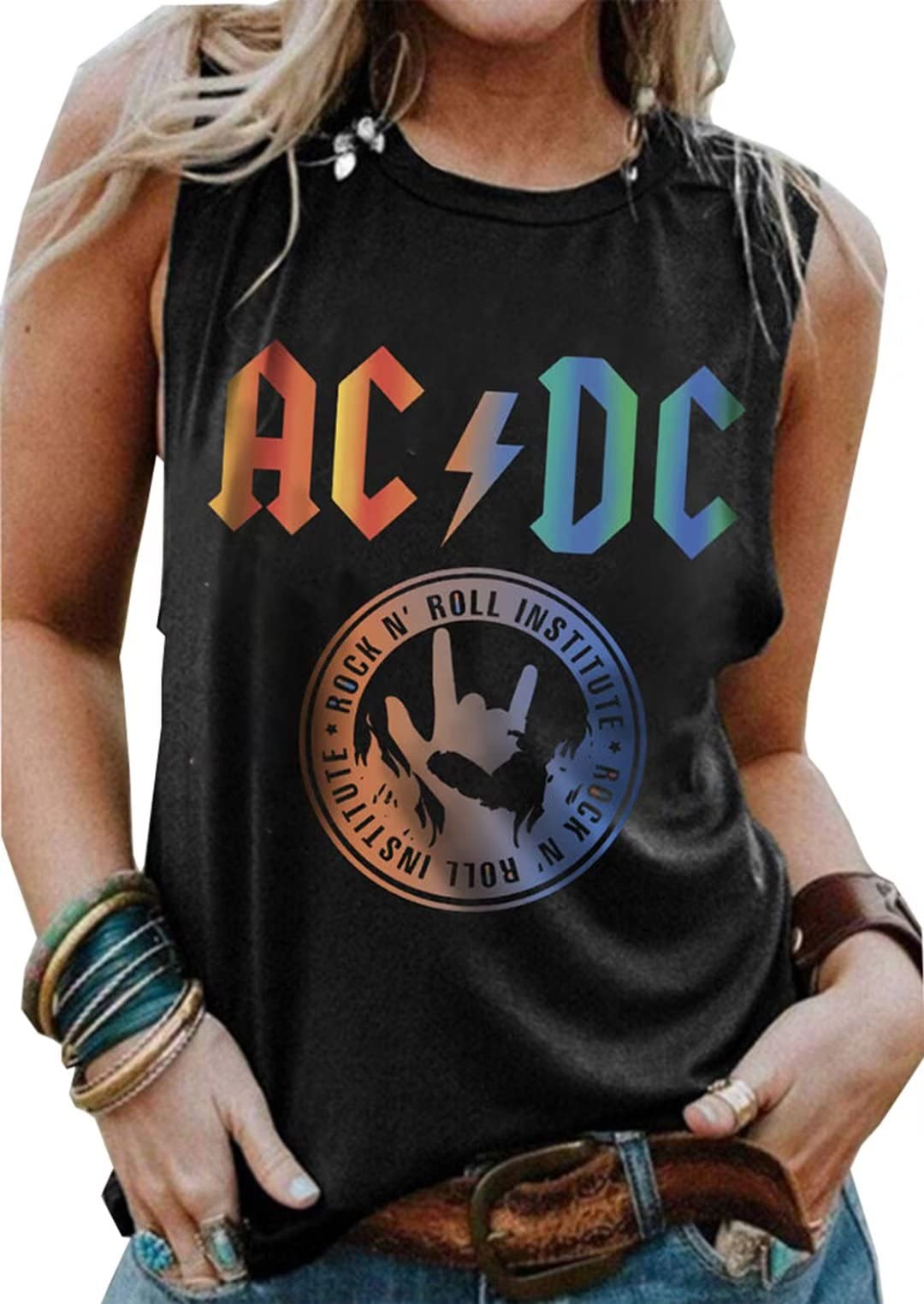 Women's Rock & Roll Graphic Tank Tops - Sleeveless Music Tee Shirt for Summer | Casual Wear, Concerts & Music Festivals