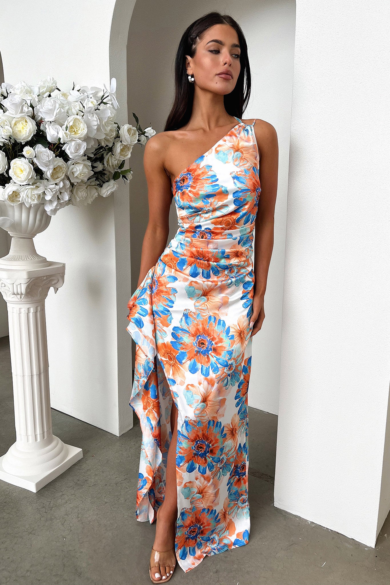 Elianna Maxi Dress - Blue Floral Print Women's Summer Dress | Perfect for Beach, Vacation & Casual Outings