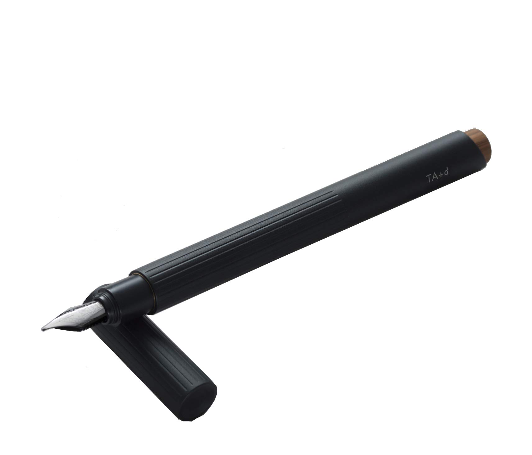 Premium TA+d FP-010101 Fountain Pen with Fine Point Nib - Elegant Bamboo Black Design for Writing, Calligraphy & Gift Giving - Perfect for Office, School & Special Occasions