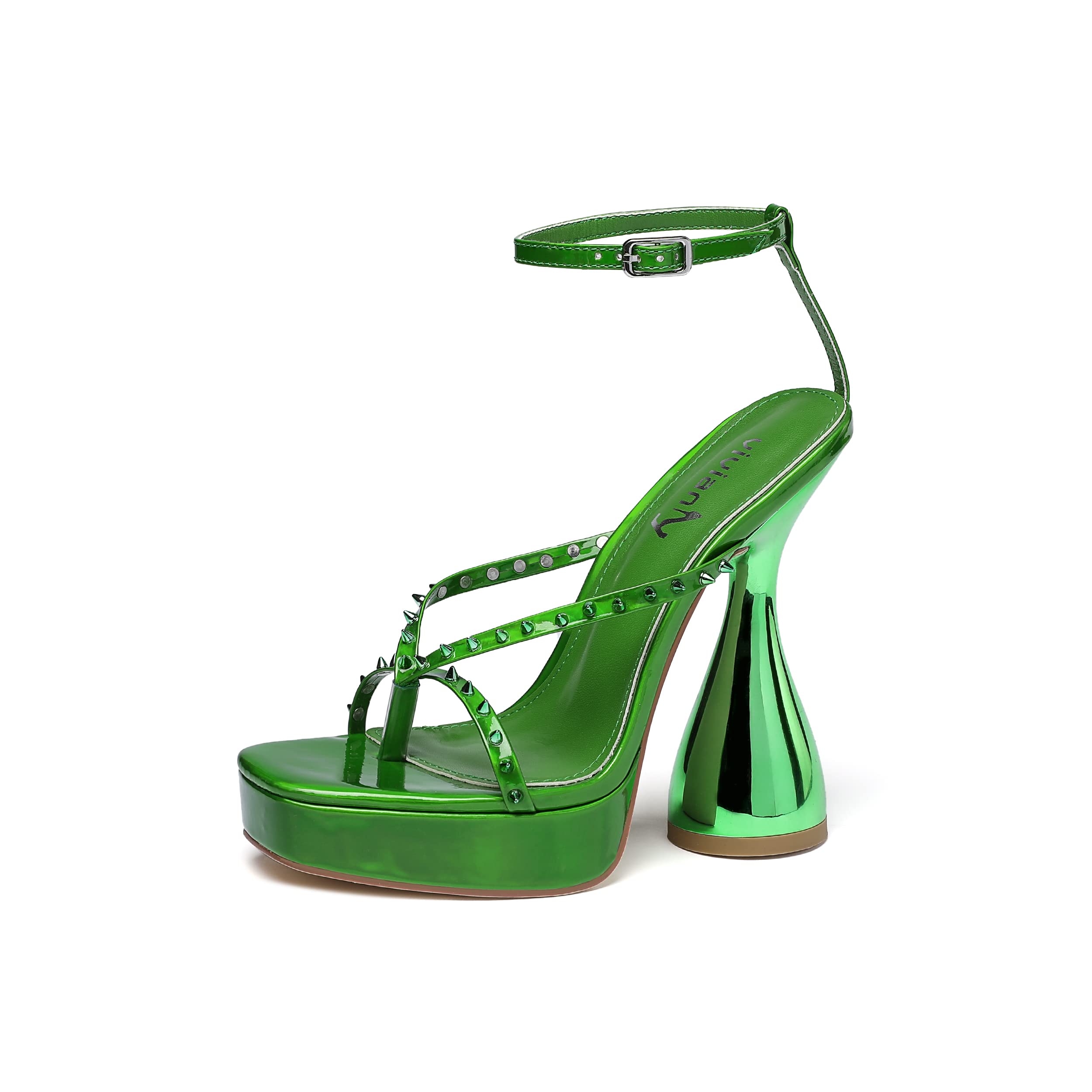 Vivianly Women's Square Toe Platform High Heels - Ankle Strap Chunky Block Heel Sandals for Party, Wedding & Evening Outfits