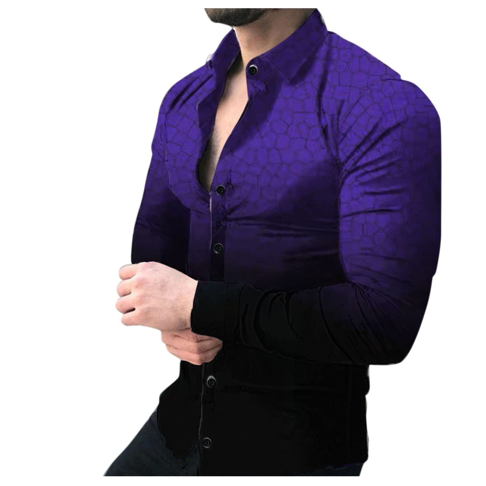 Premium Men's Casual T-Shirts & Button-Down Shirts - Stylish Printed Lapel Cardigan for Everyday Wear | Office, Dating & Weekend Outfits