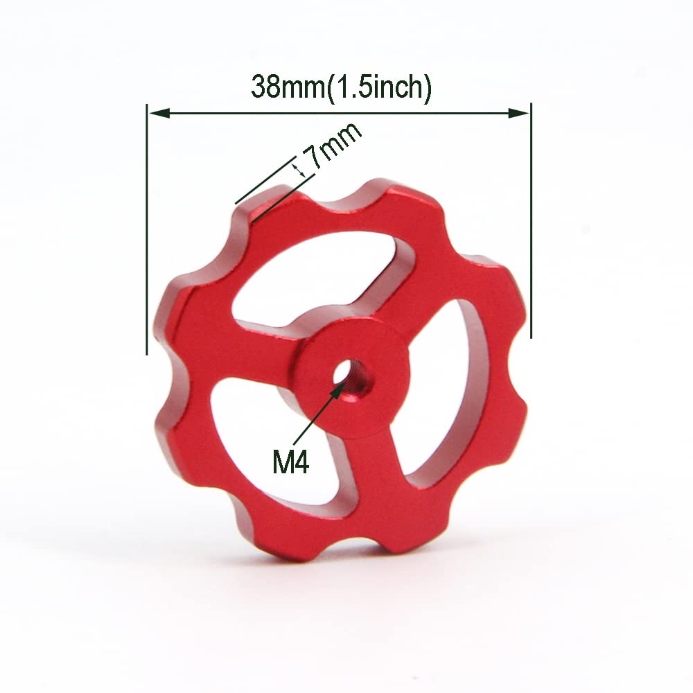 4PCS Aluminum Hand Twist Leveling Nuts (37mm Diameter) + 4PCS Hot Bed Springs + 4PCS M4X40mm Screws for Creality CR-10 Ender-3 3D Printers - Perfect for Bed Leveling & Printer Maintenance