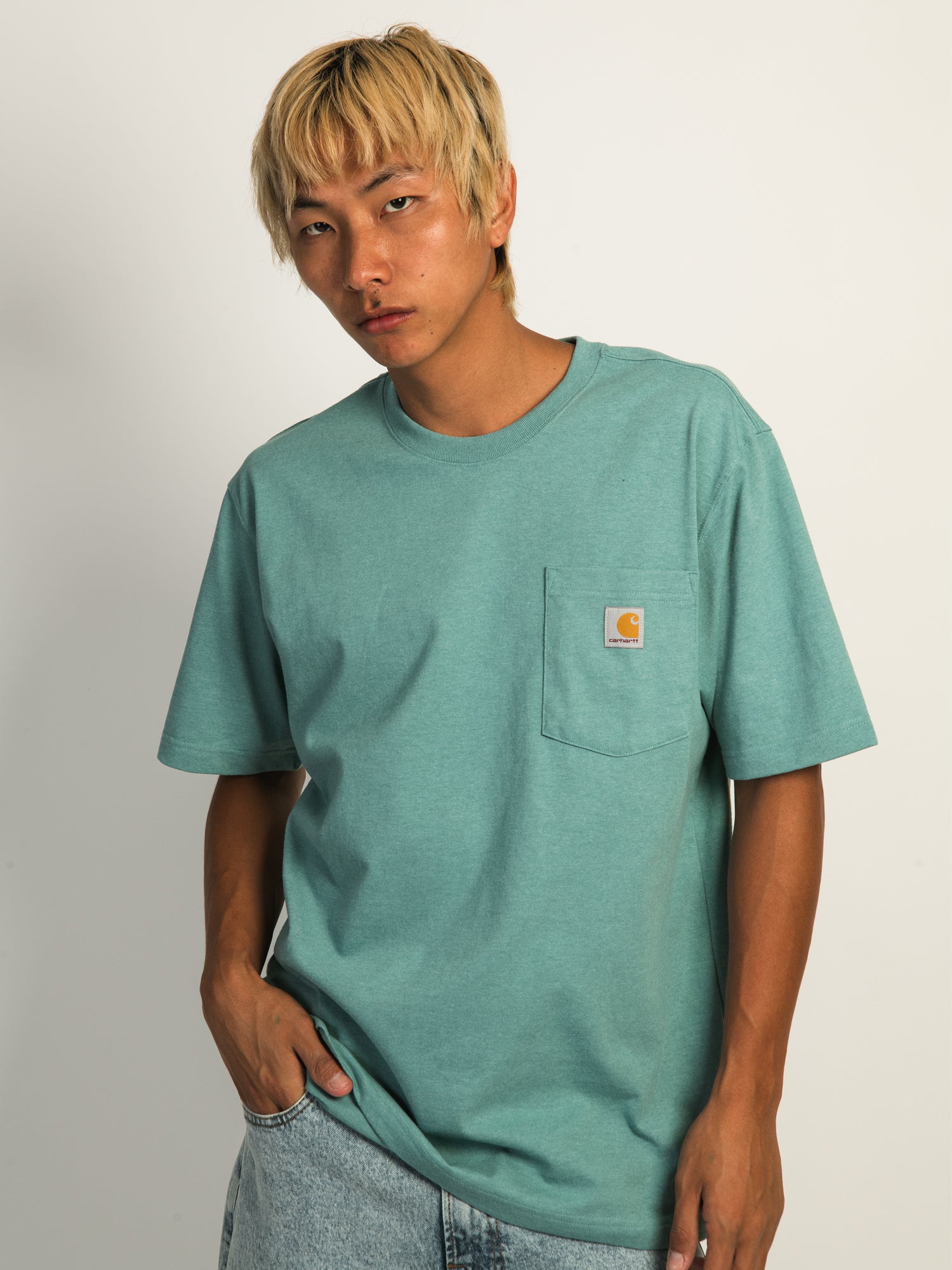 Carhartt Men's Workwear Pocket T-Shirt - Breathable Cotton Short Sleeve Tee for Summer | Durable Work Shirts for Construction, Landscaping & Outdoor Activities