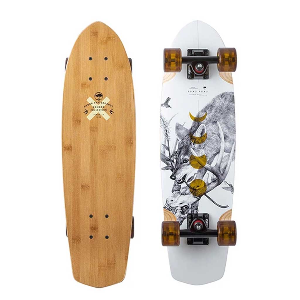 Arbor Bamboo Pocket 27 Complete Skateboard - Premium Bamboo Deck for Smooth Cruising & Commuting | Perfect for Campus, Park Rides & Urban Transportation