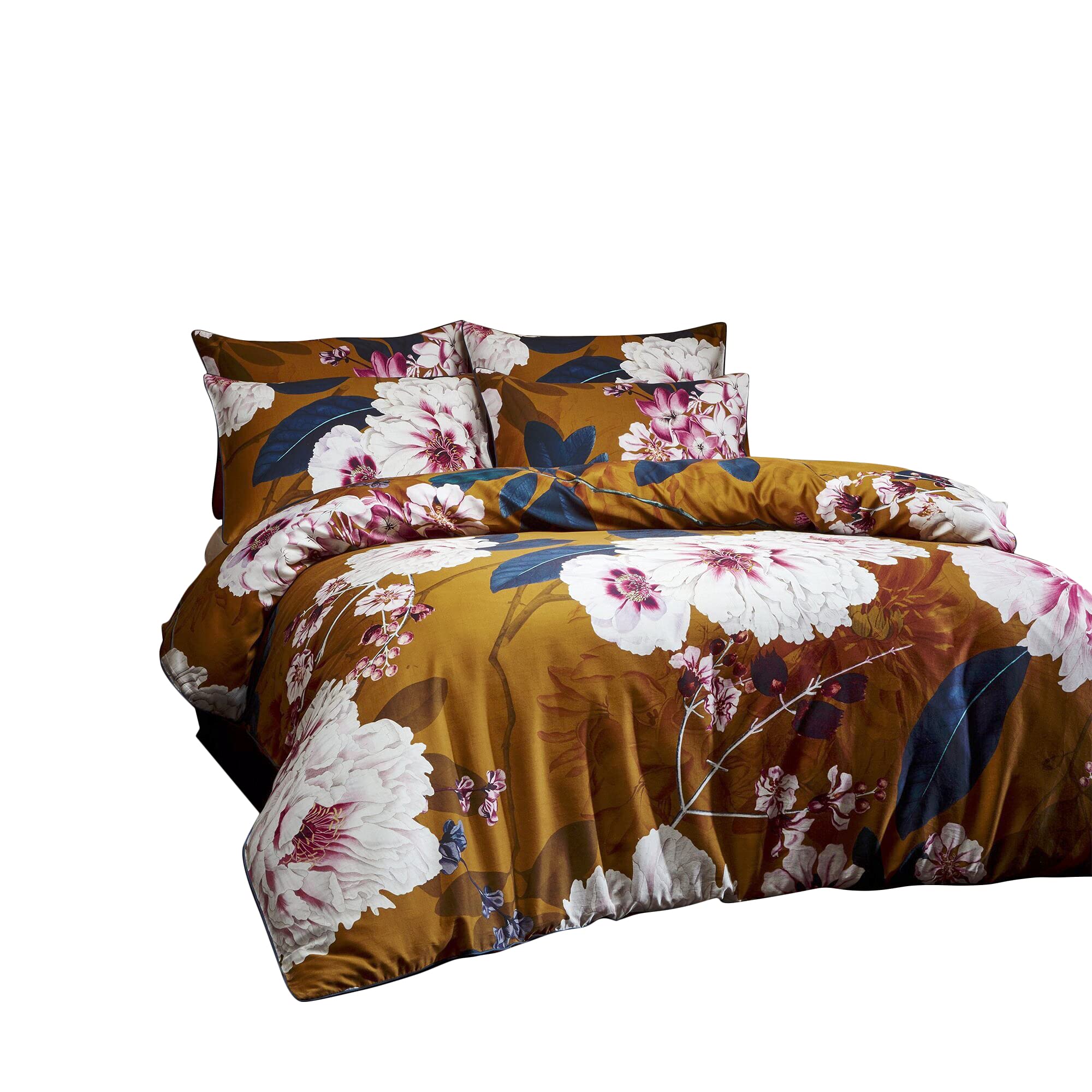 Paoletti Kyoto Duvet Cover Set - Queen Size Luxury Bedding, 100% Cotton Soft Comforter Cover with Zipper Closure - Perfect for Master Bedroom, Guest Room & Hotel Decor