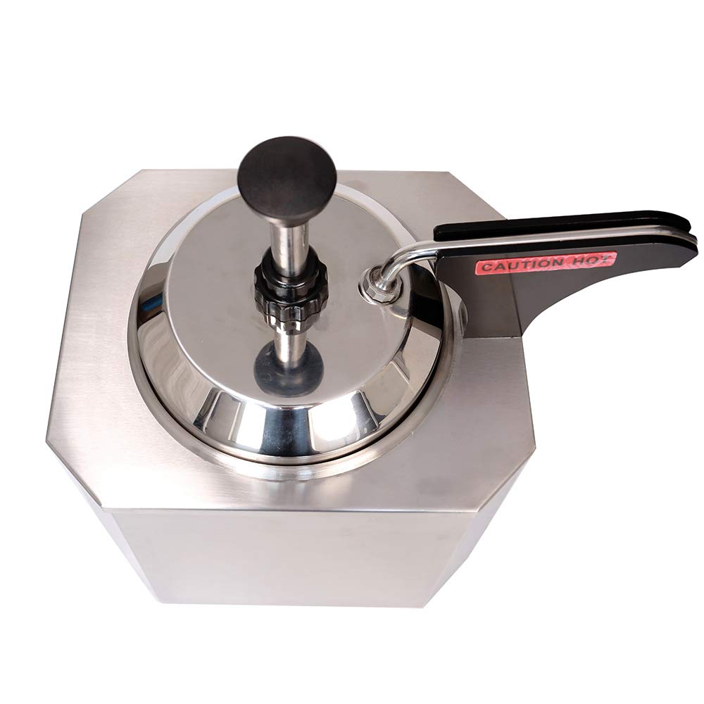 Commercial Li Bai Nacho Cheese Dispenser Machine with Heated Spout Pump - 2.6qt Capacity, Auto Temperature Control for Chocolate, Butter & Cheese - Perfect for Restaurants, Cinemas & Party Catering