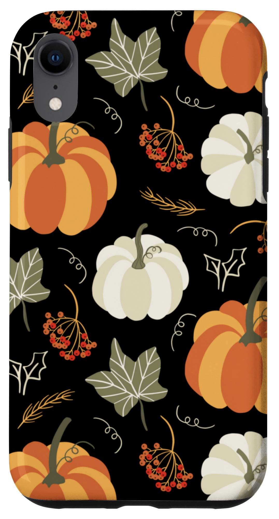 iPhone XR Pumpkin Fall Phone Case - Cute Autumn Design, Shockproof Protective Cover for iPhone XR - Perfect for Halloween, Thanksgiving & Seasonal Gifting