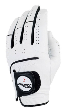 Titleist Men's Premium Golf Glove - Left Hand, White | Soft Leather, Enhanced Grip | Perfect for Driving Range & Tournament Play