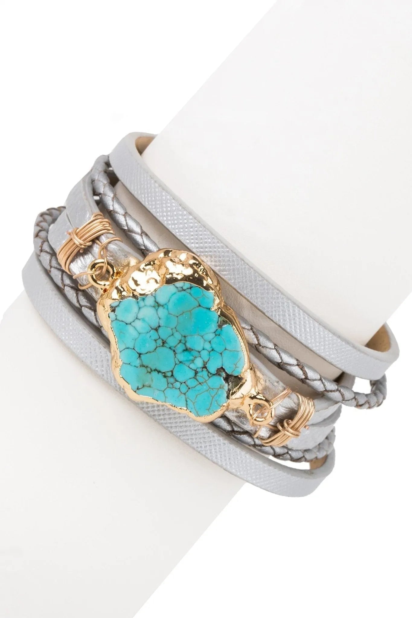 Handmade Turquoise Beaded Bracelet for Women - Boho Chic Adjustable Wrap Bracelet - Perfect for Casual Wear, Festivals & Gifts