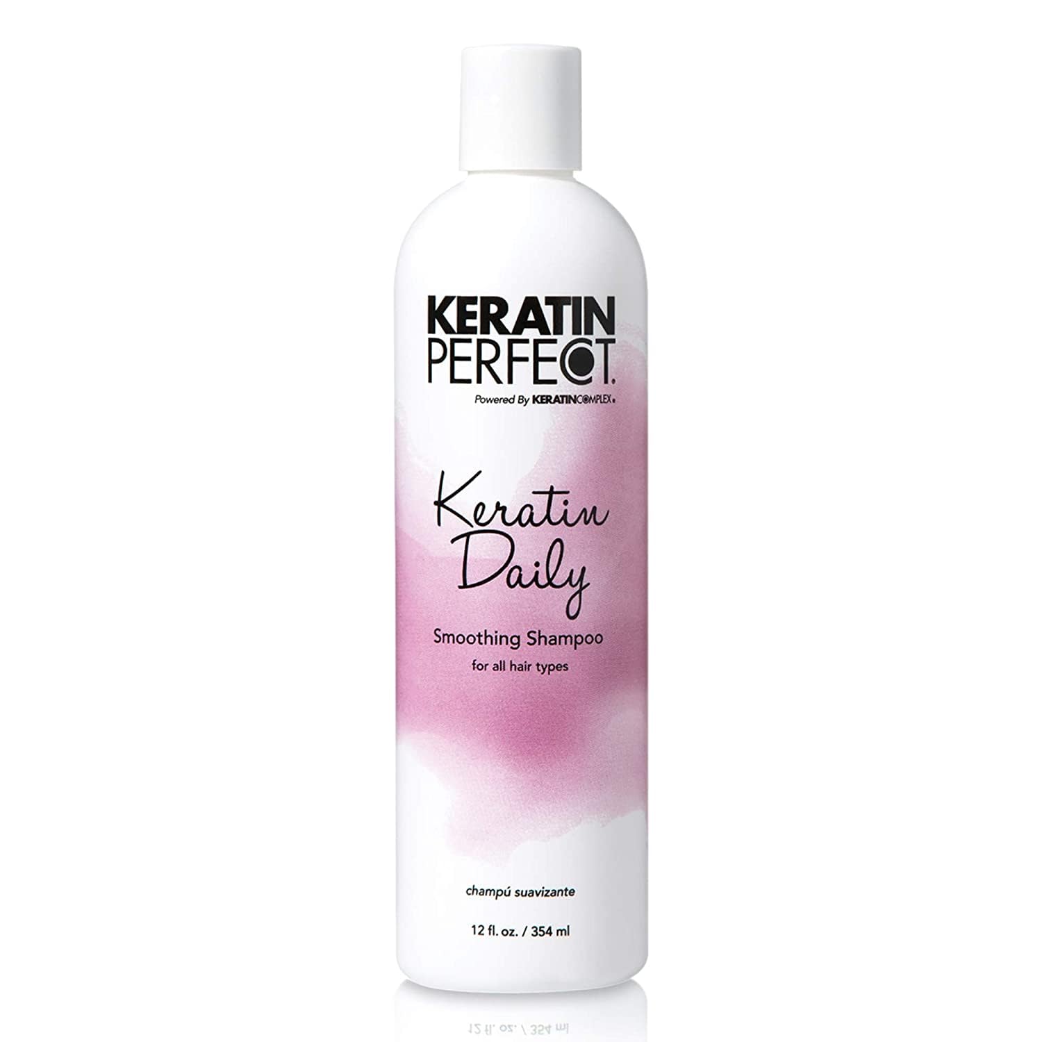 Keratin Perfect Keratin Daily Smoothing Shampoo for Frizz Control & Hair Repair - 12oz Sulfate-Free Formula for Smooth, Shiny Hair - Perfect for Daily Use at Home or Salon