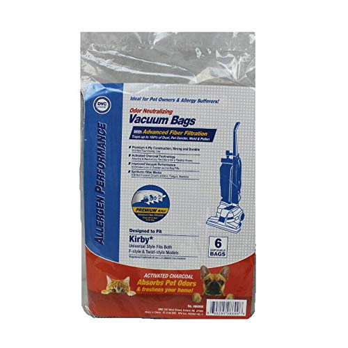 DVC Kirby Style F Odor Neutralizing HEPA Vacuum Cleaner Bags - 150 Pack | Made in USA | Ideal for Pet Hair, Allergens & Deep Cleaning