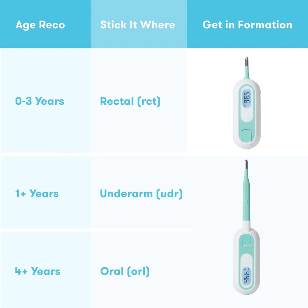 Fridababy 3-in-1 True Temp Digital Thermometer for Babies & Adults - Accurate Fever Detection for Oral, Rectal, and Underarm Use - Perfect for Home, Travel, and Pediatric Care